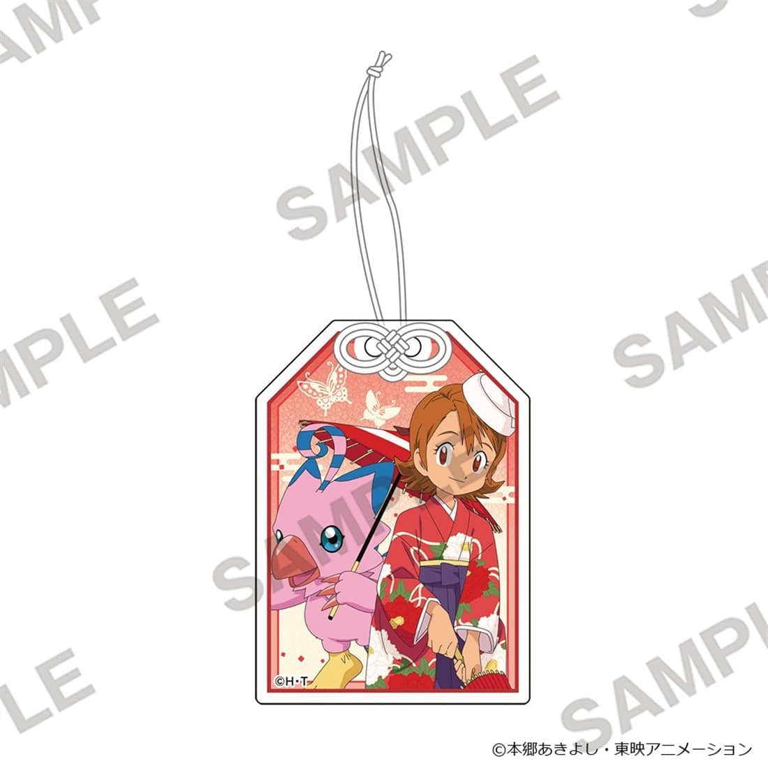 デジモンアドベンチャー アクリルお守りキーホルダー 武之内空＆ピヨモン