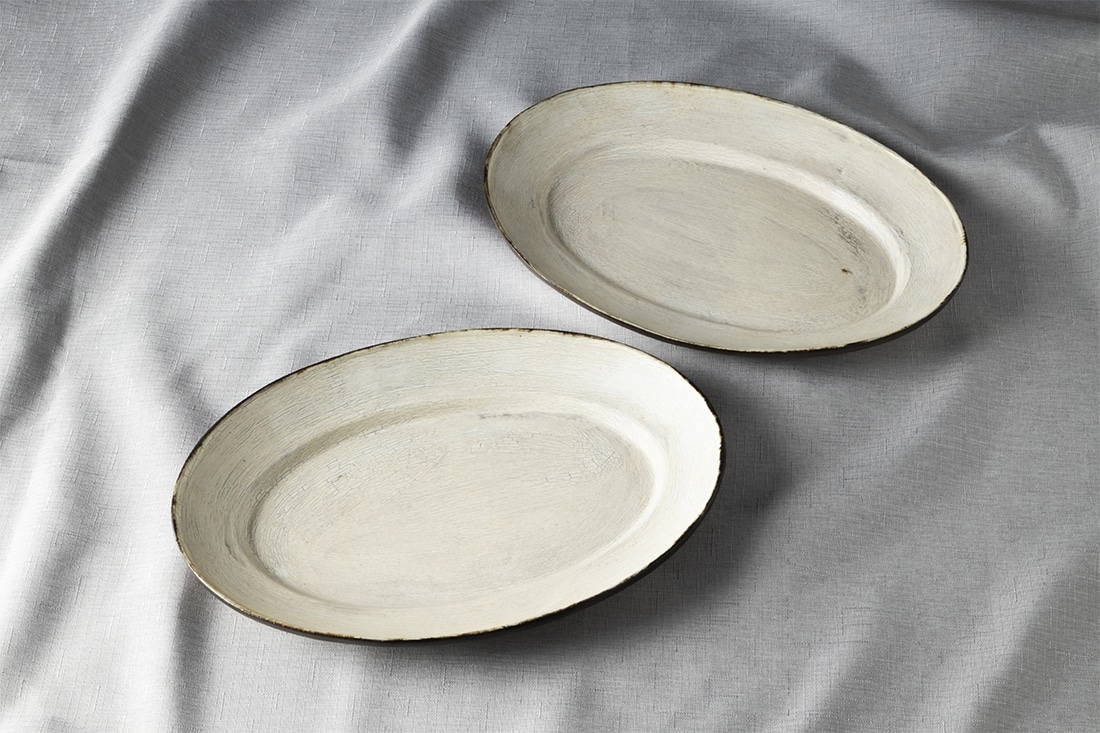 しょうけん  みんなでもひとりでも、ちょうどいいオーバルの器　2枚セット