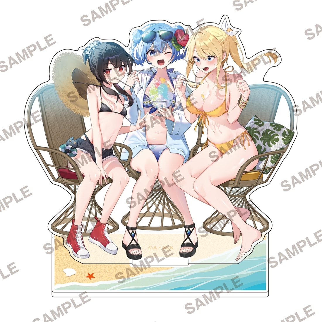 【会場先行】『この素晴らしい世界に祝福を！』描き下ろしアクリルスタンド アクア＆めぐみん＆ダクネス
