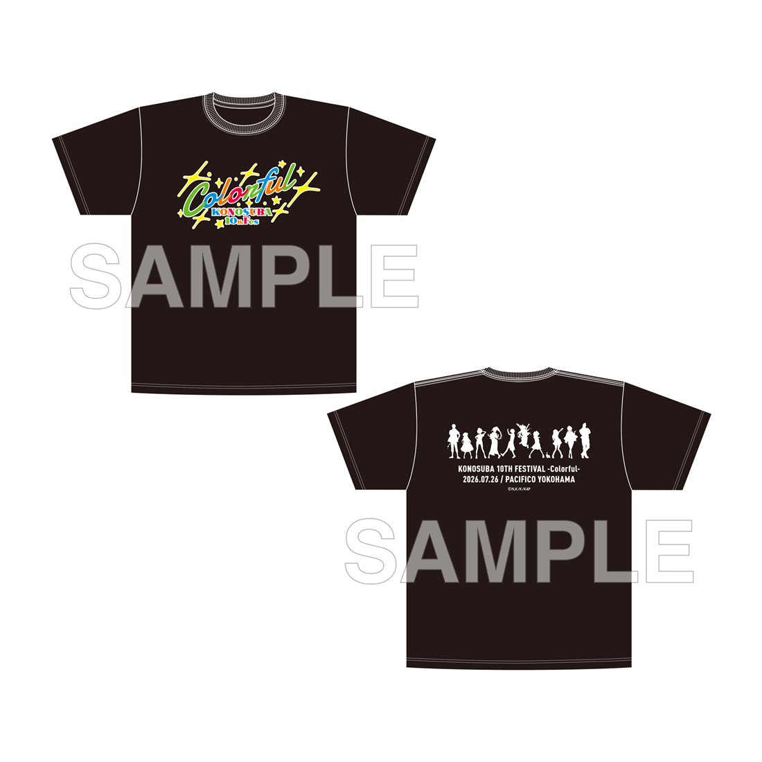 アニメ「この素晴らしい世界に祝福を！」Tシャツ Colorful ver. L
