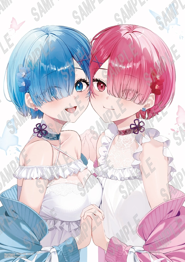 【会場先行】「Re:ゼロから始める異世界生活」B2タペストリー　ラム&レム_水瀬レイ(C108)