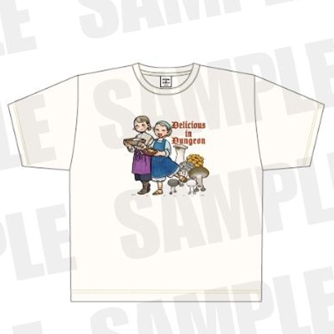 「公式レシピブック おうちで作れるダンジョン飯」九井諒子描き下ろし　Tシャツ（マルシルとファリン）