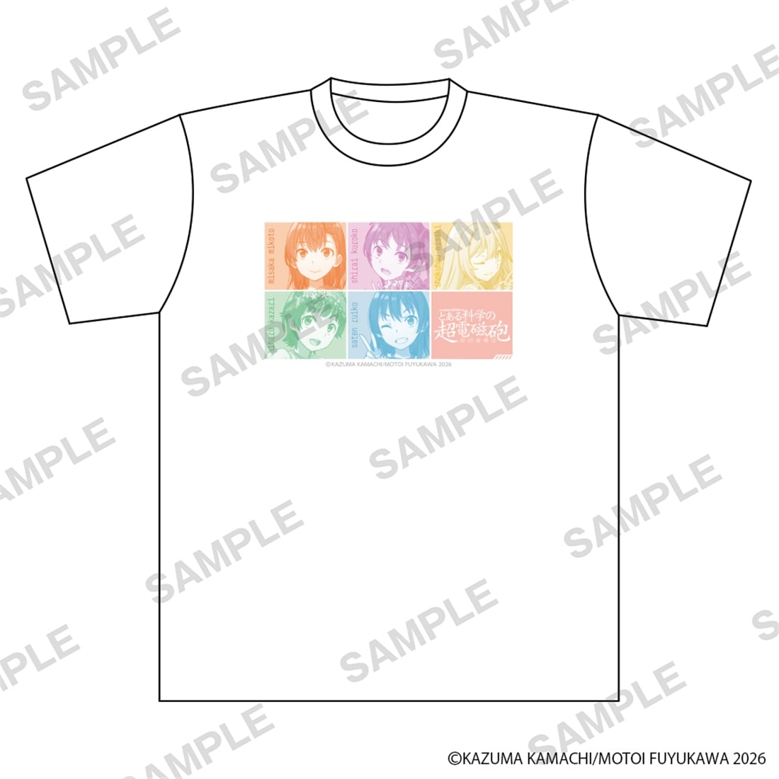 「とある魔術の禁書目録外伝 とある科学の超電磁砲」Tシャツ　キービジュアル　ホワイト