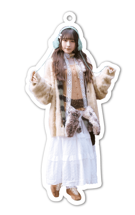 「きゅるりんってしてみて 5th Anniversary Photobook カワイイ・リアリズム」アクリルキーホルダー（島村嬉唄・ソロ衣装） 島村嬉唄・ソロ衣装
