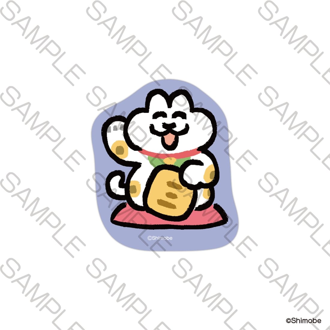 「ねことしもべ」ステッカー　まねきねこ