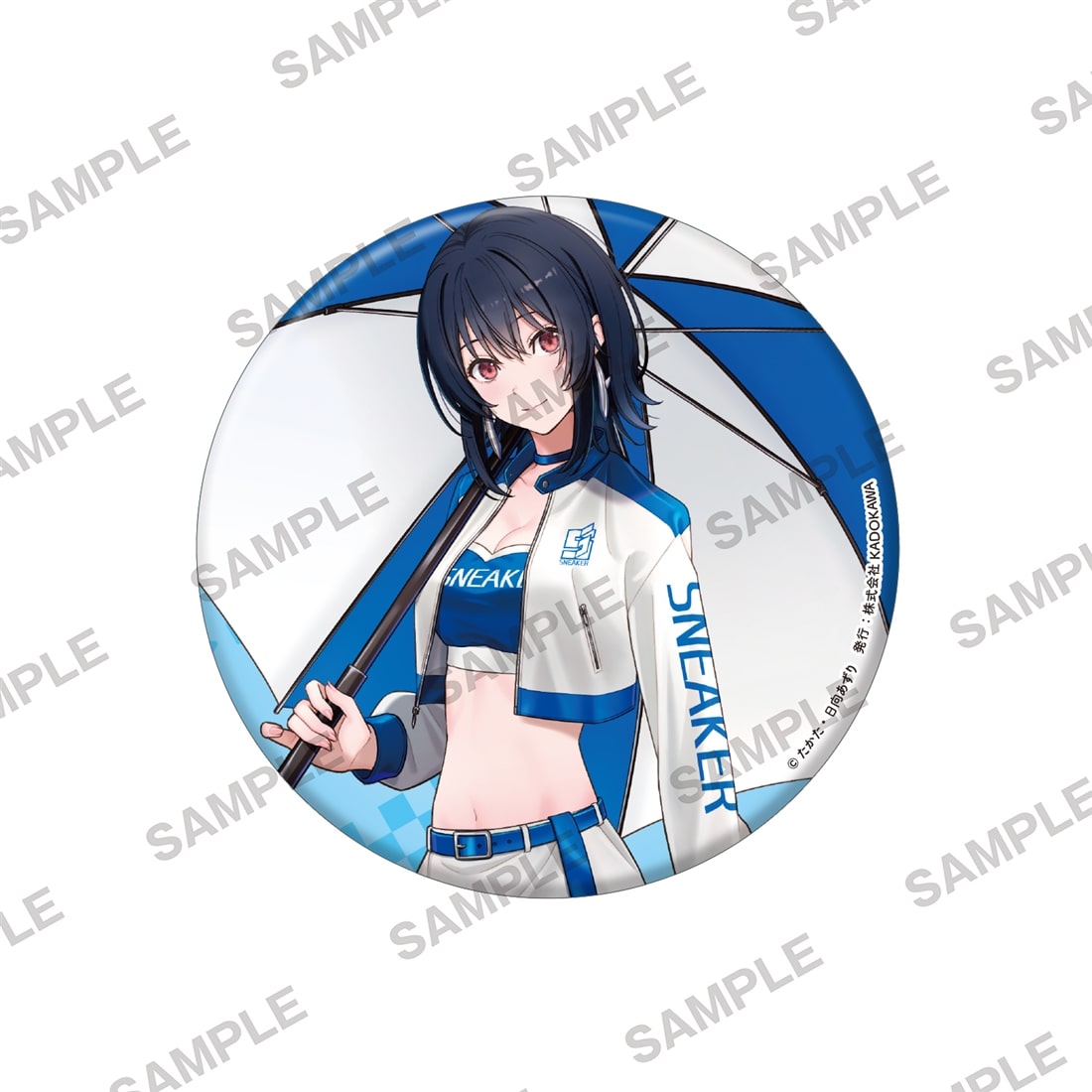 『クラスで2番目に可愛い女の子と友だちになった』ビッグホログラム缶バッジ　朝凪海　レースクイーンVer.