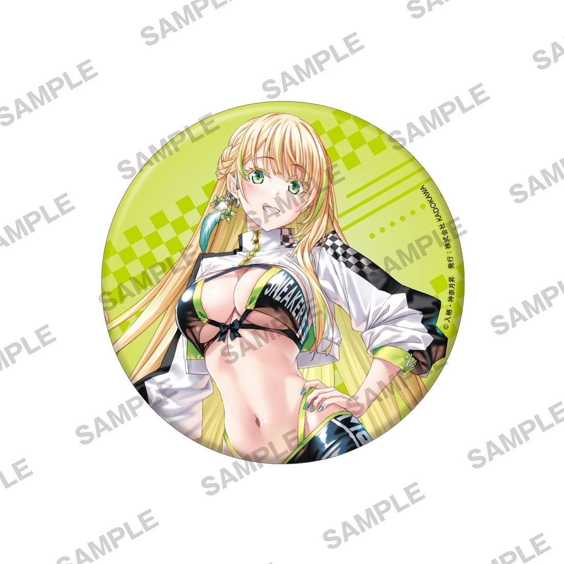 『マジカル★エクスプローラー』ビッグホログラム缶バッジ　リュディ　レースクイーンVer.