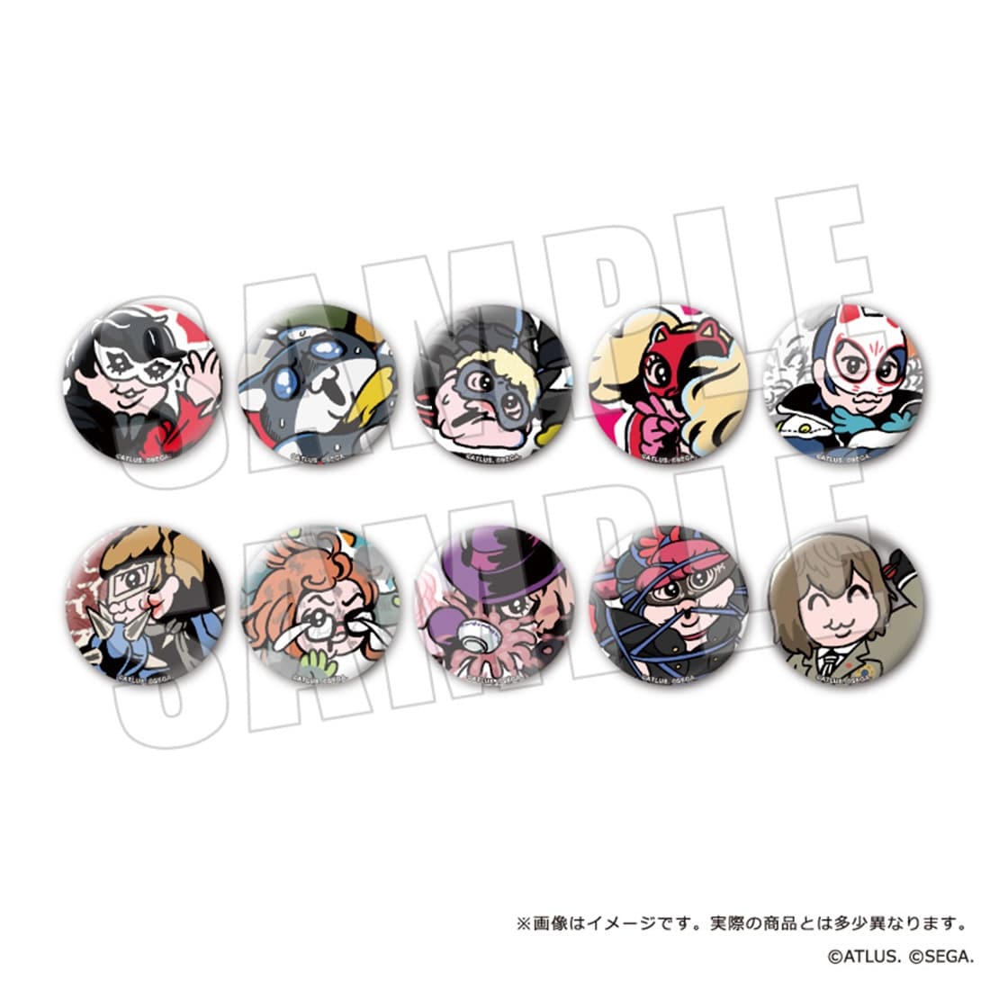ペルソナ5 ザ・ロイヤル×可哀想に！ カンバッジ 全10種【単品】 【単品】