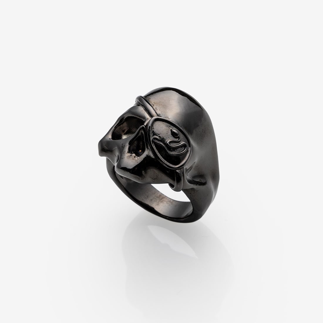 【龍が如く】OX JEWELRy Limited  Silver Skull Ring for GORO MAJIMA ブラック　5号 ブラック 5号
