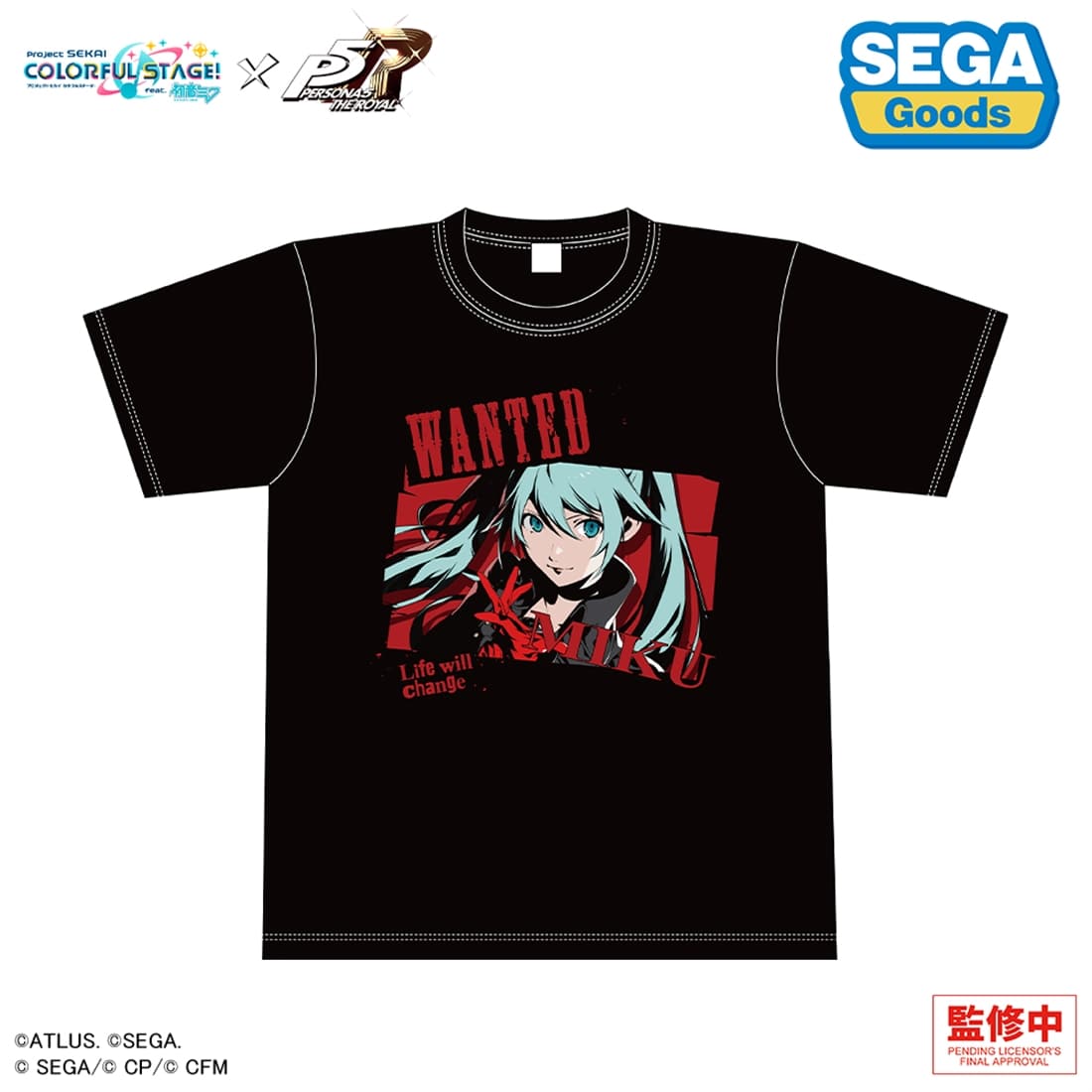 プロジェクトセカイ カラフルステージ！ feat. 初音ミク×ペルソナ5 ザ・ロイヤル グラフィックTシャツ 初音ミク 初音ミク