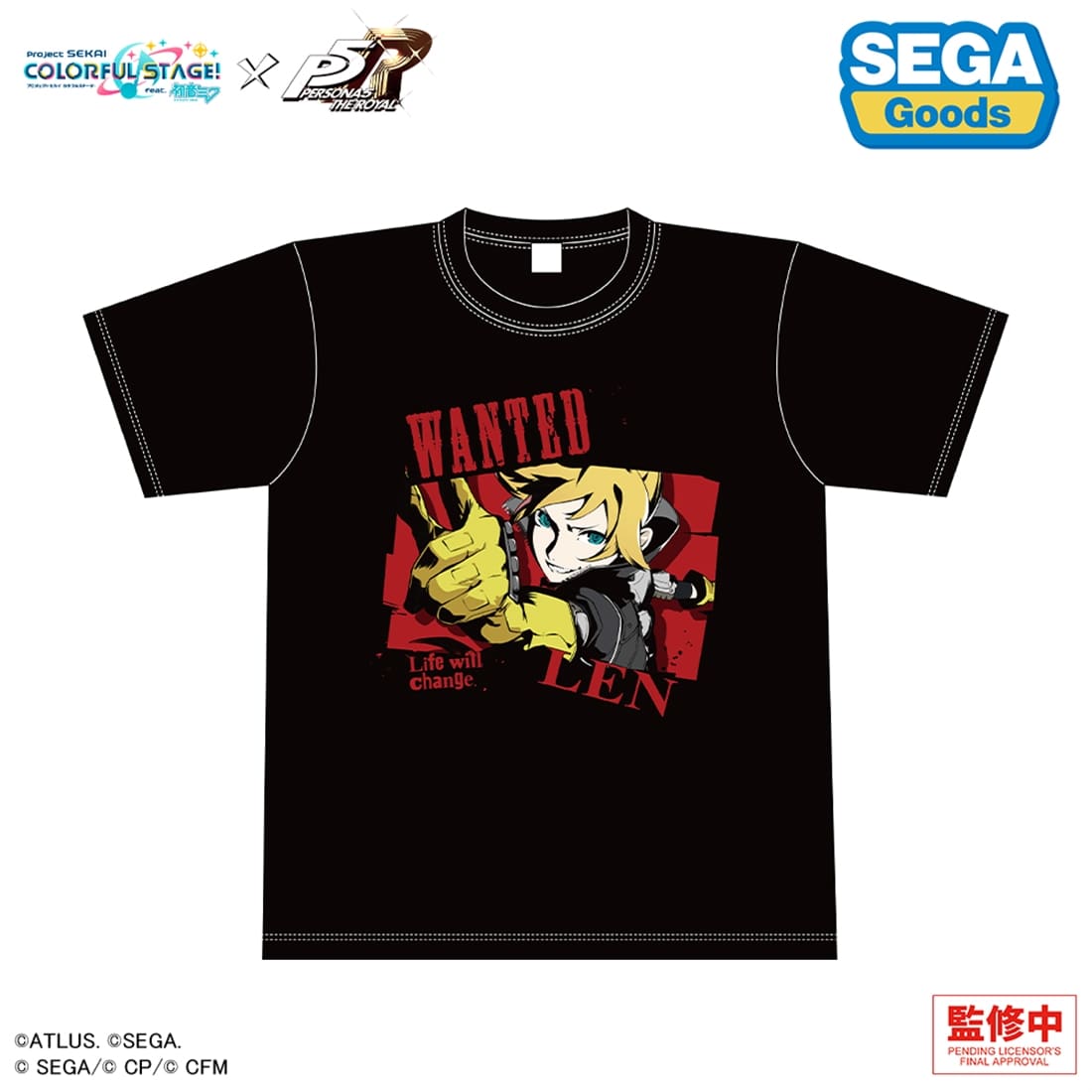 プロジェクトセカイ カラフルステージ！ feat. 初音ミク×ペルソナ5 ザ・ロイヤル グラフィックTシャツ 鏡音レン 鏡音レン