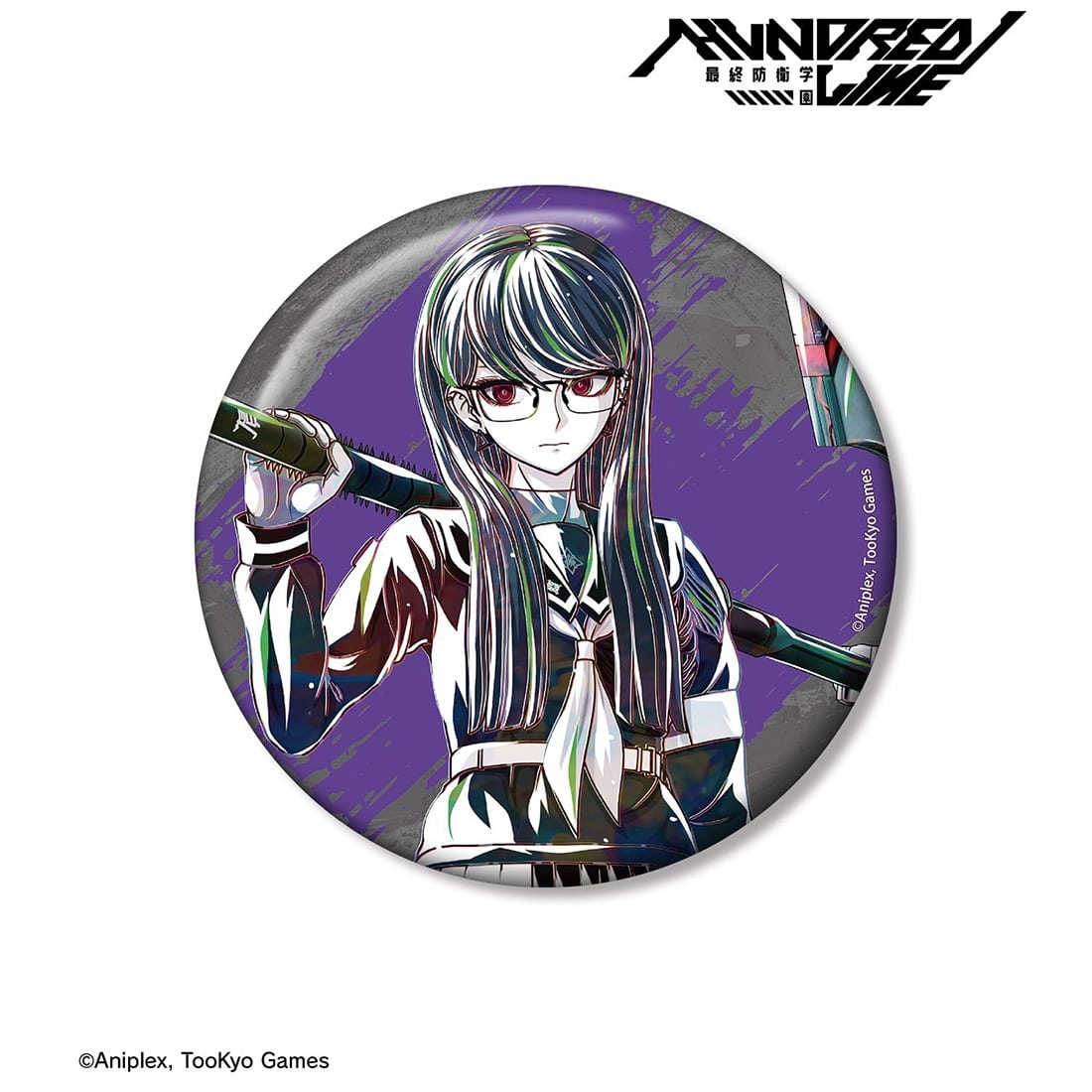 HUNDRED LINE -最終防衛学園- 雫原比留子 Ani-Art 100mm缶バッジ 雫原比留子