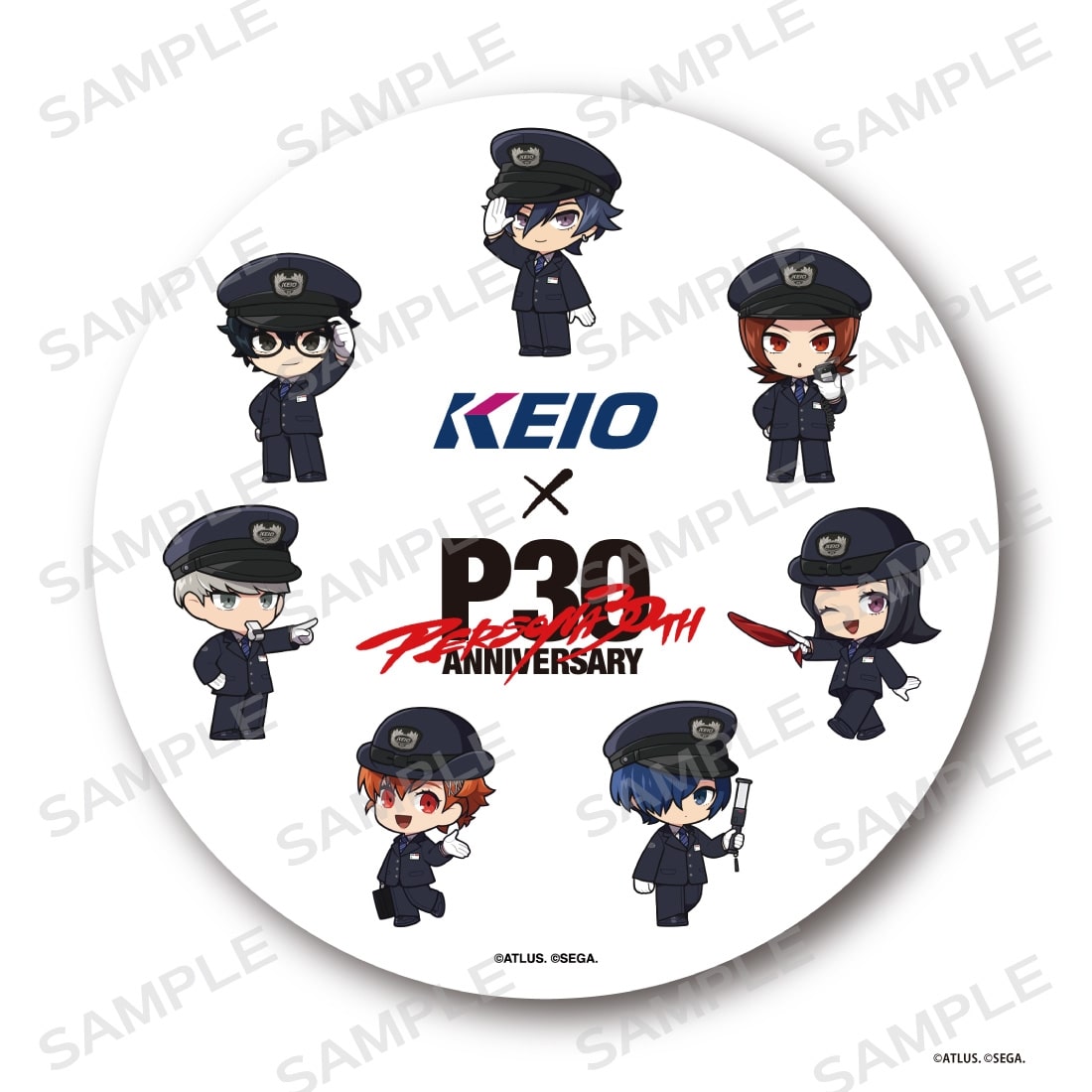 京王電鉄×P30th　ヘッドマーク風BIG缶バッジ
