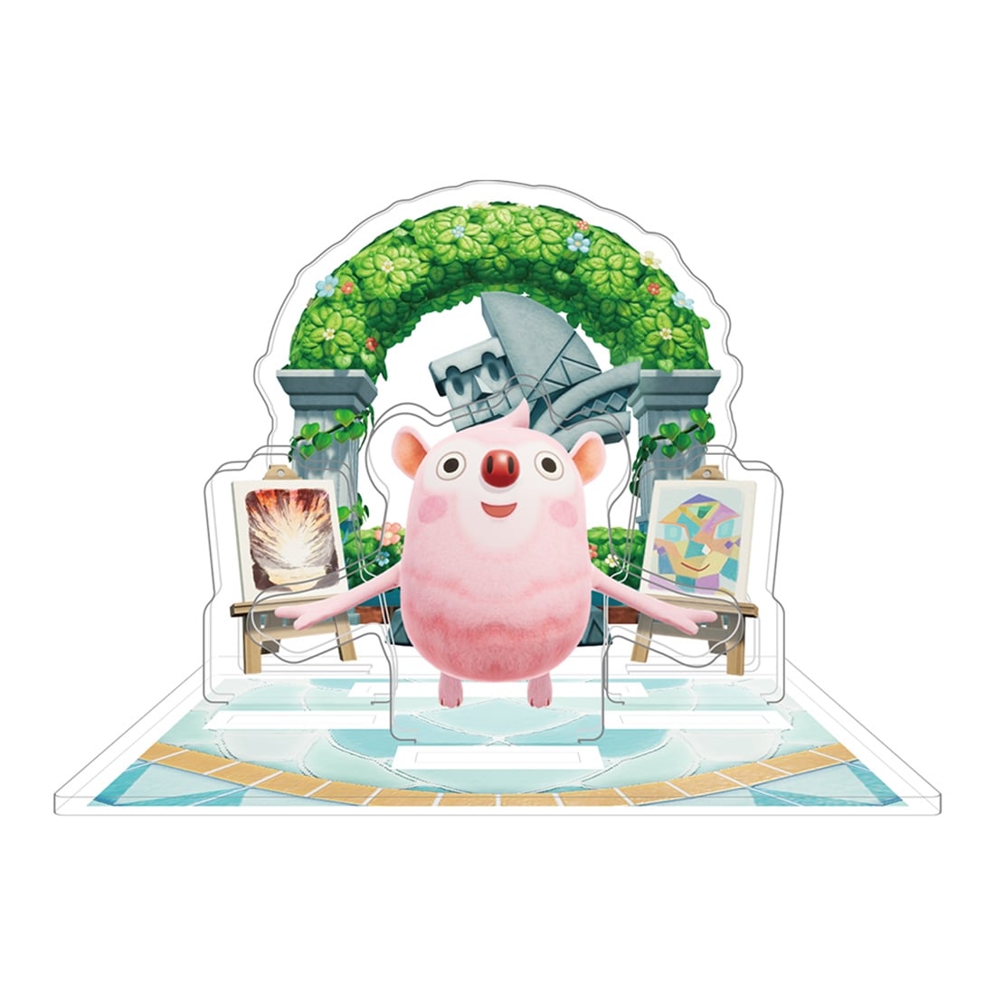 『ファンタジーライフi グルグルの竜と時をぬすむ少女』 オリジナルアクリルジオラマピッカソンリゾート (キグルミ司会) ピッカソンリゾート (キグルミ司会)