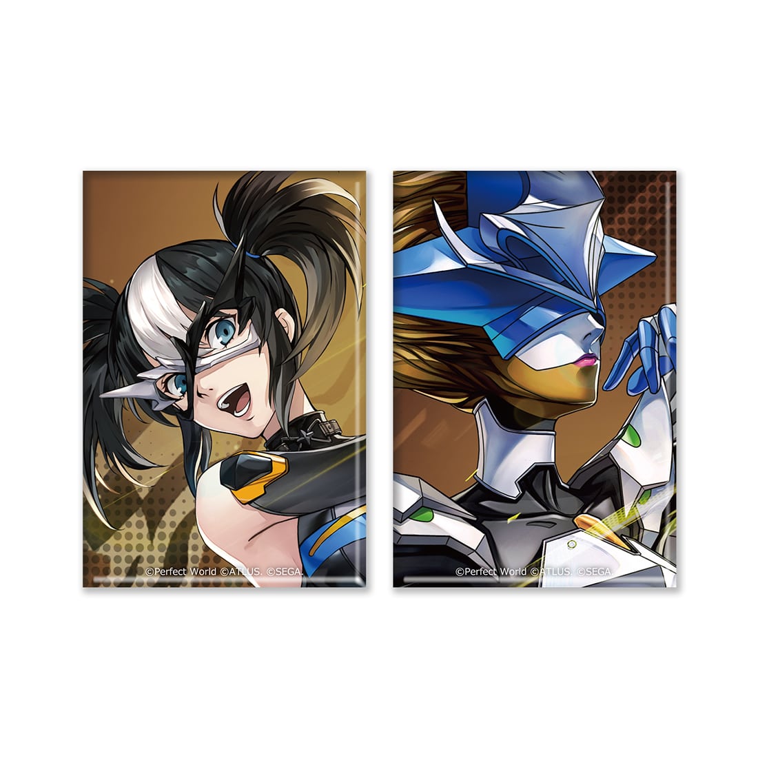 ペルソナ5: The Phantom X スクエア缶バッジ2種セット ターボ＆ピティス ターボ＆ピティス