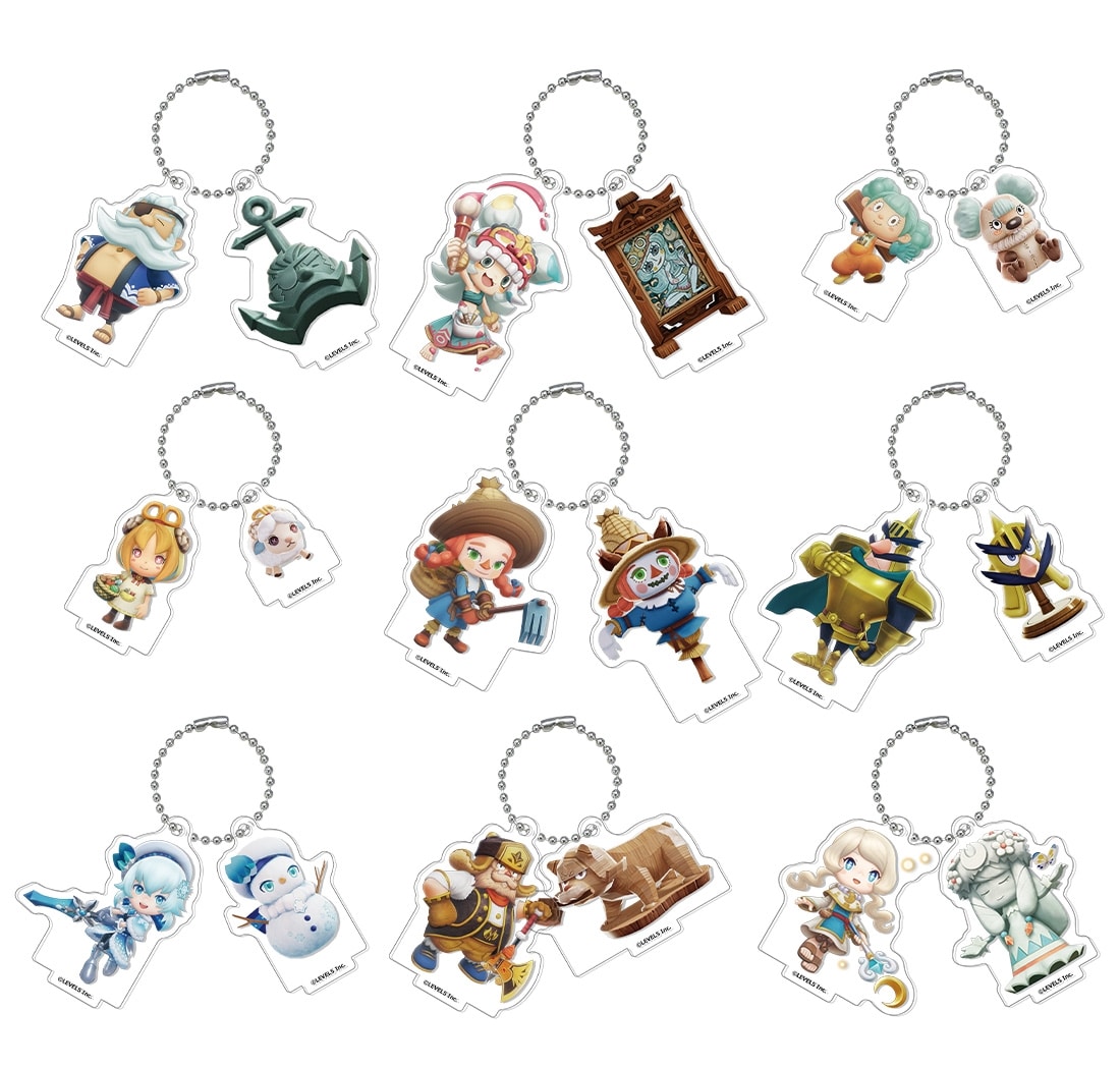 『ファンタジーライフi グルグルの竜と時をぬすむ少女』 仲間キャラクタートレーディングアクリル2連キーホルダースタンド Vol.6 単品 Vol.6 単品