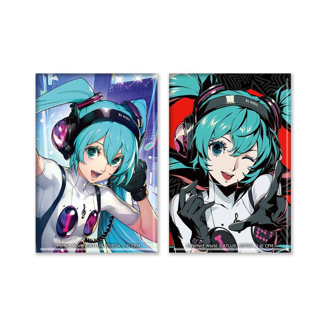 ペルソナ PQ2 スクエア缶バッジ セット ペルソナ5: The Phantom X スクエア缶バッジ2種セット 初音ミク(初音