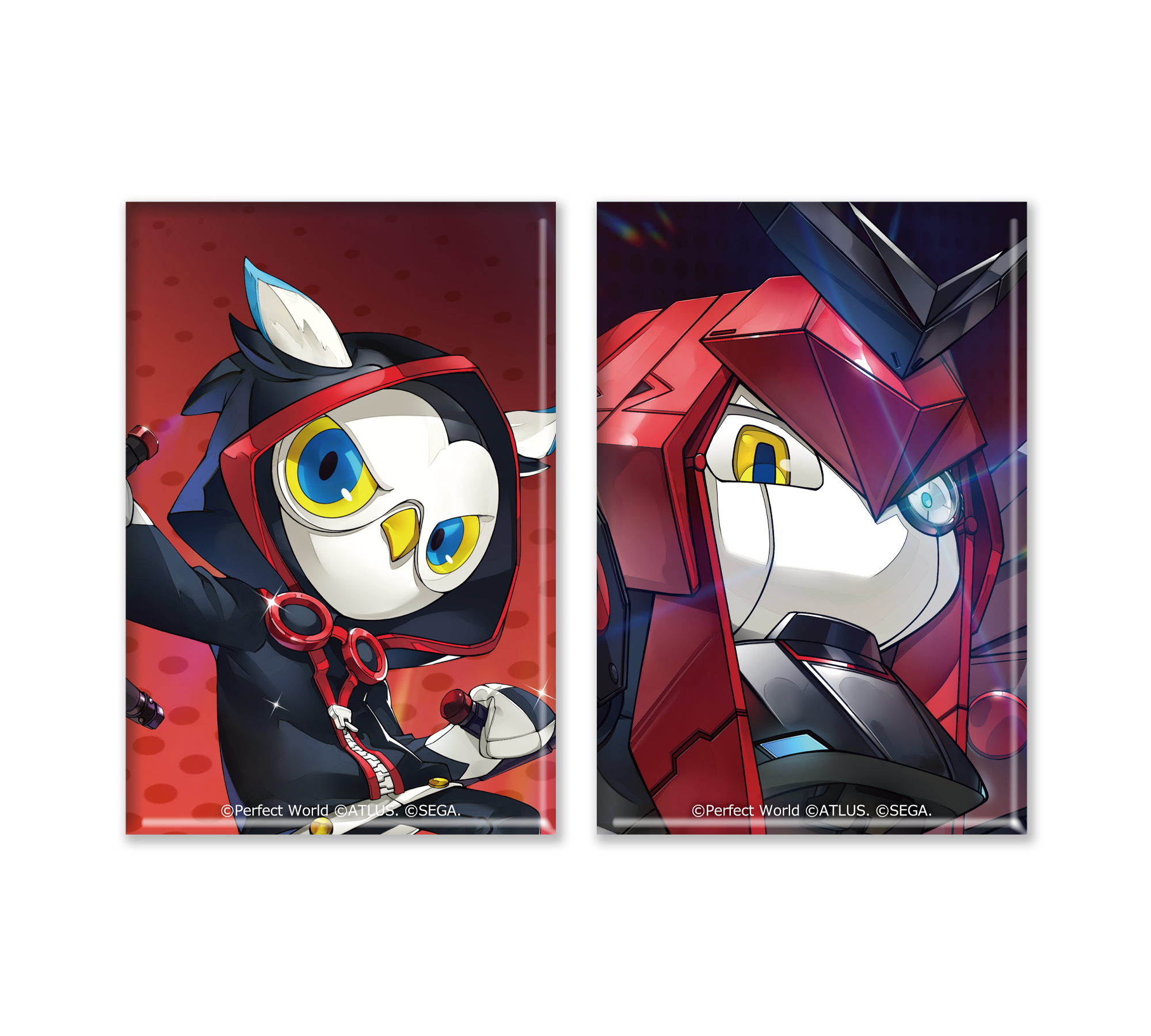 ペルソナ5: The Phantom X スクエア缶バッジ2種セット キャトル＆ロブロイ 怪盗団 キャトル＆ロブロイ