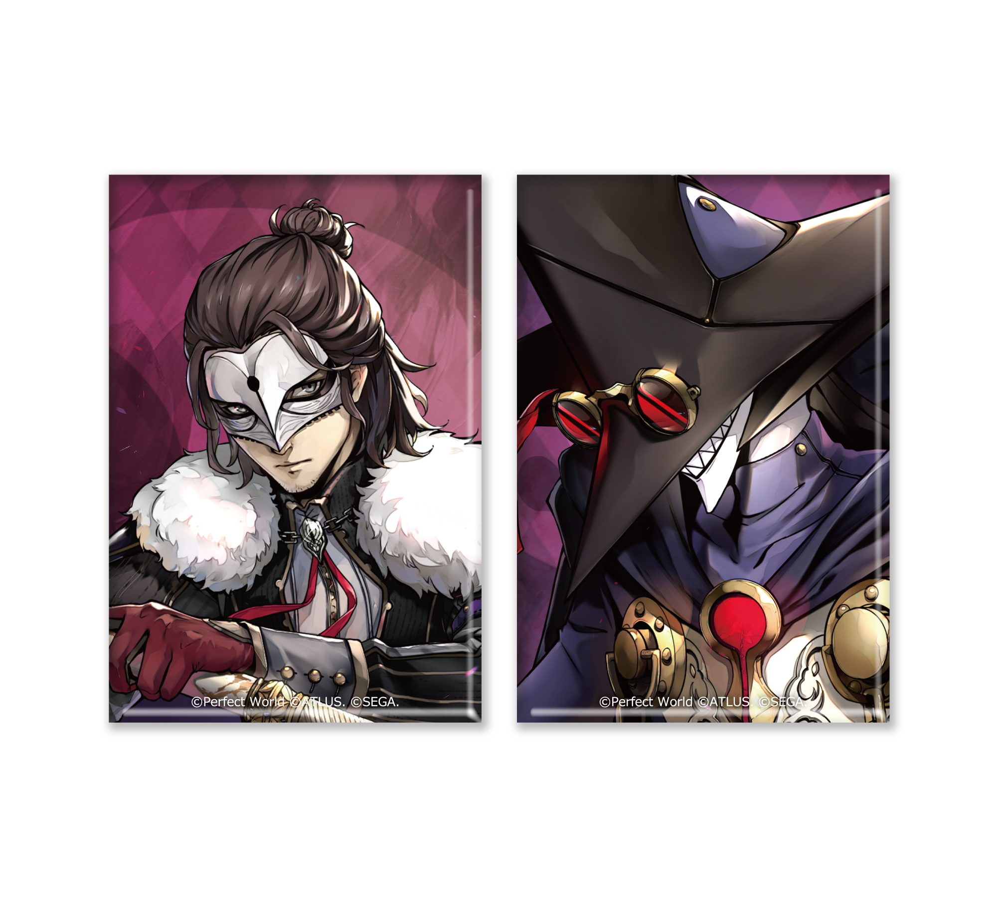 ペルソナ5: The Phantom X スクエア缶バッジ2種セット セピア＆ゴルギラ 怪ドル セピア＆ゴルギラ