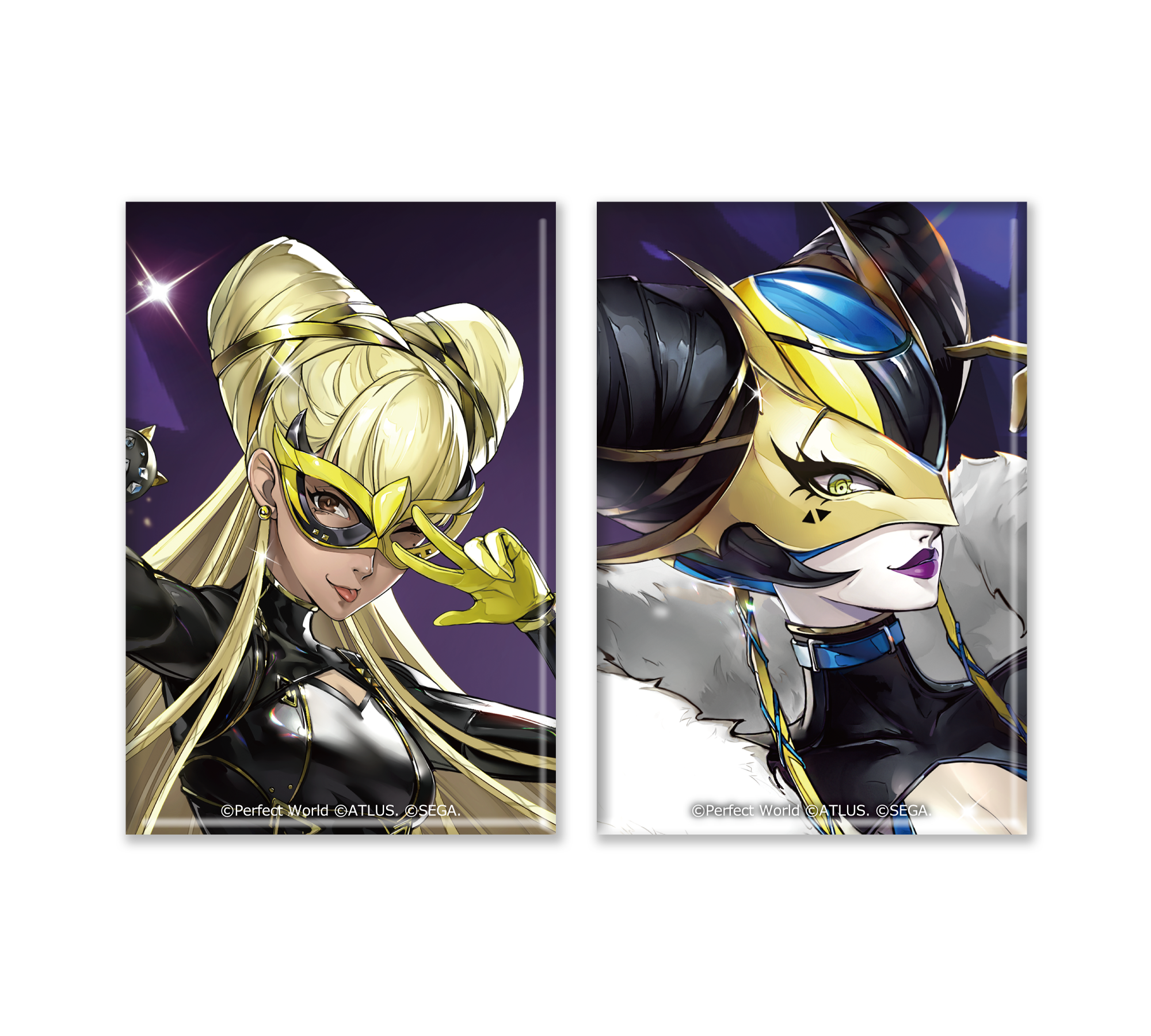 ペルソナ5: The Phantom X スクエア缶バッジ2種セット オキャン＆クレオドラ 怪ドル オキャン＆クレオドラ