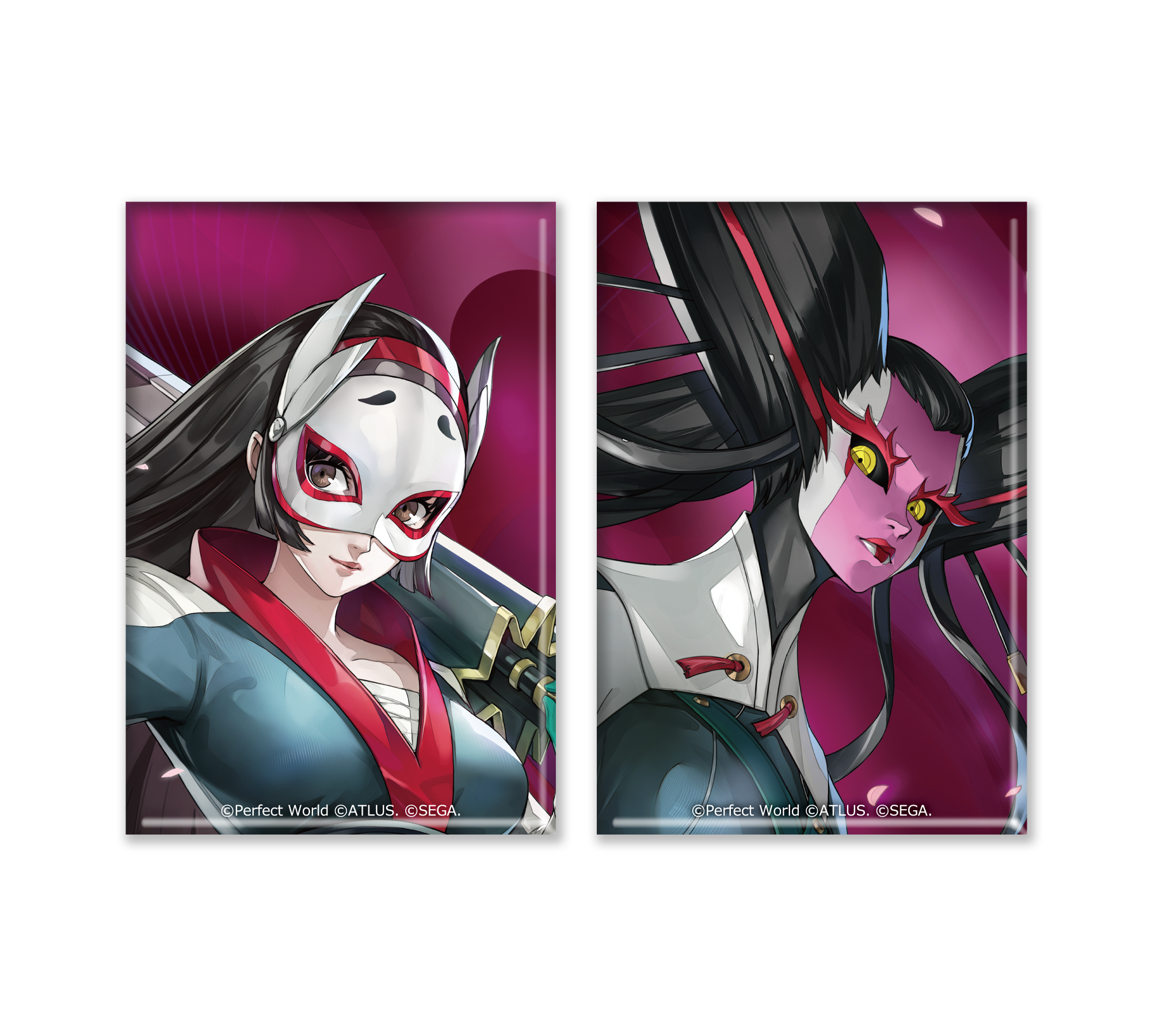 ペルソナ5: The Phantom X スクエア缶バッジ2種セット ウィンド＆チヨメ 怪盗団 ウィンド＆チヨメ