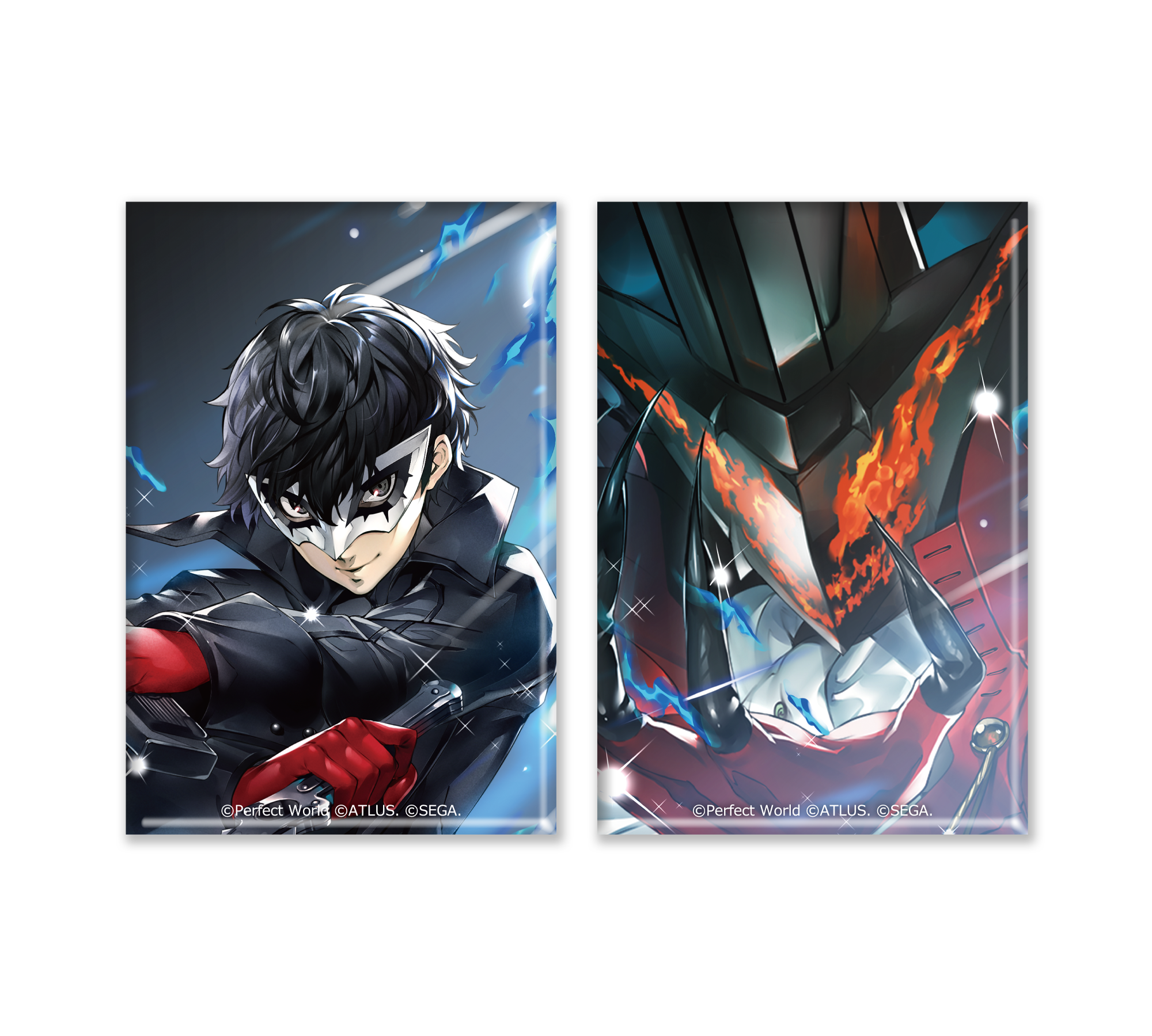 ペルソナ5: The Phantom X スクエア缶バッジ2種セット ジョーカー＆アルセーヌ 心の怪盗団 ジョーカー＆アルセーヌ