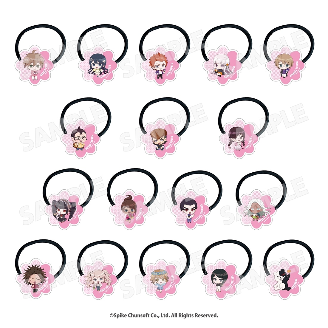 ダンガンロンパ　コラボ限定アクリルチャーム付きヘアゴム　ブラインドパッケージ 【全17種】 DR 単品（ランダム）