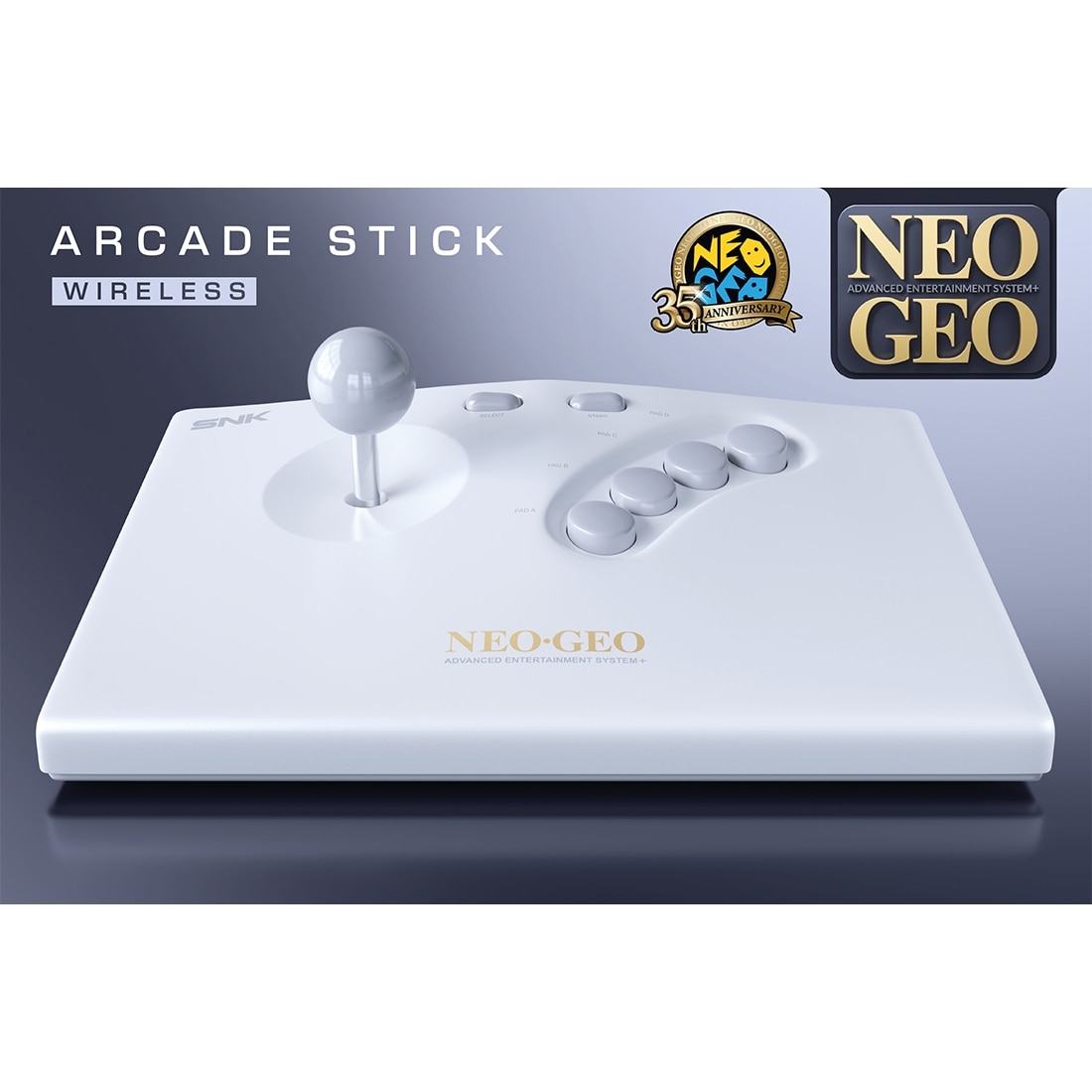 NEOGEO AES+ ワイヤレスアーケードスティック（ホワイト） 周辺機器 ワイヤレスアーケードスティック（ホワイト）