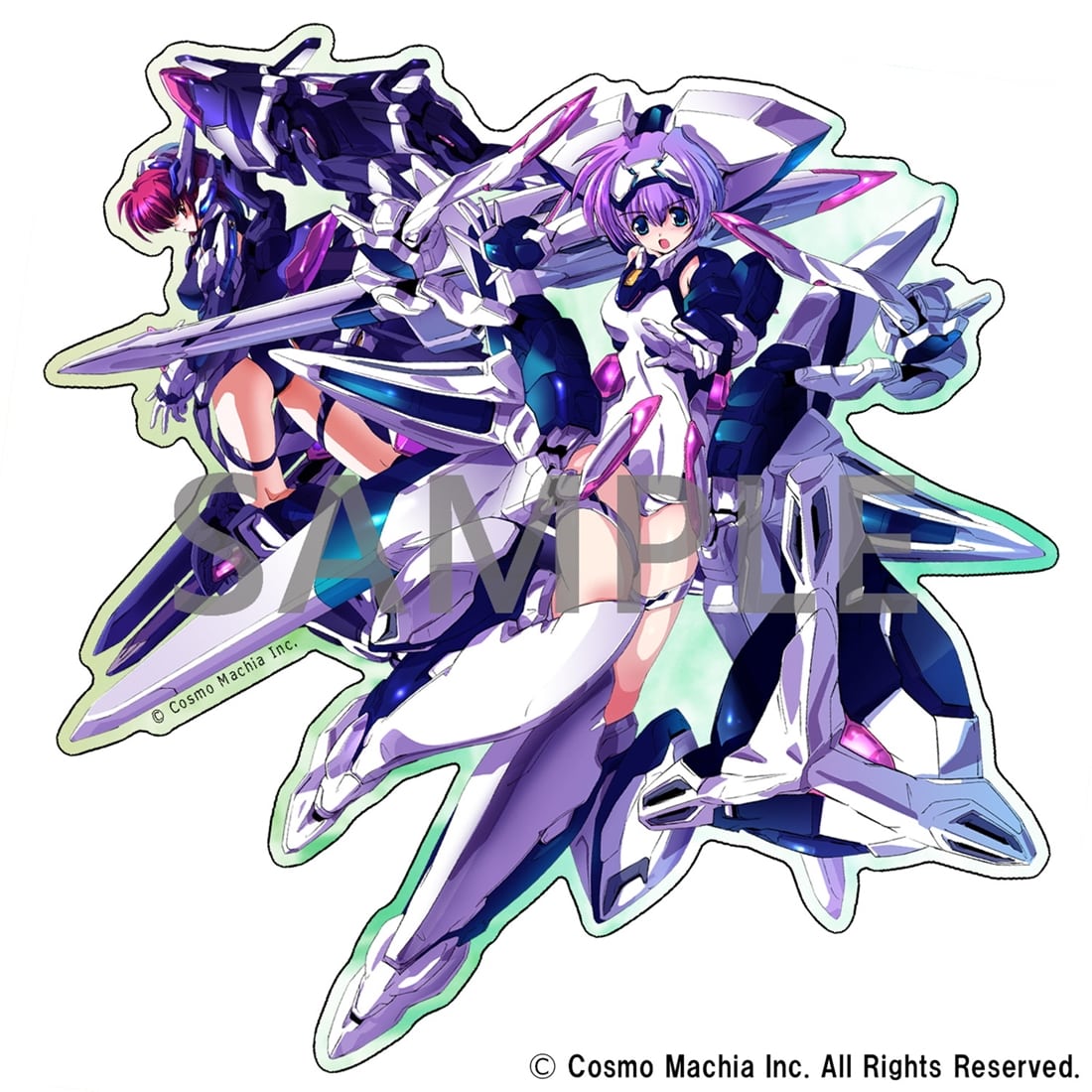 『トリガーハート　エグゼリカ』ダイカット・ステッカー 「エグゼリカ&クルエルティア」 「エグゼリカ&クルエルティア」