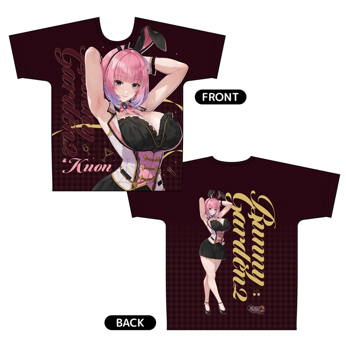 バニーガーデン2 フルグラフィックTシャツ（黒音）XLサイズ XLサイズ 黒音