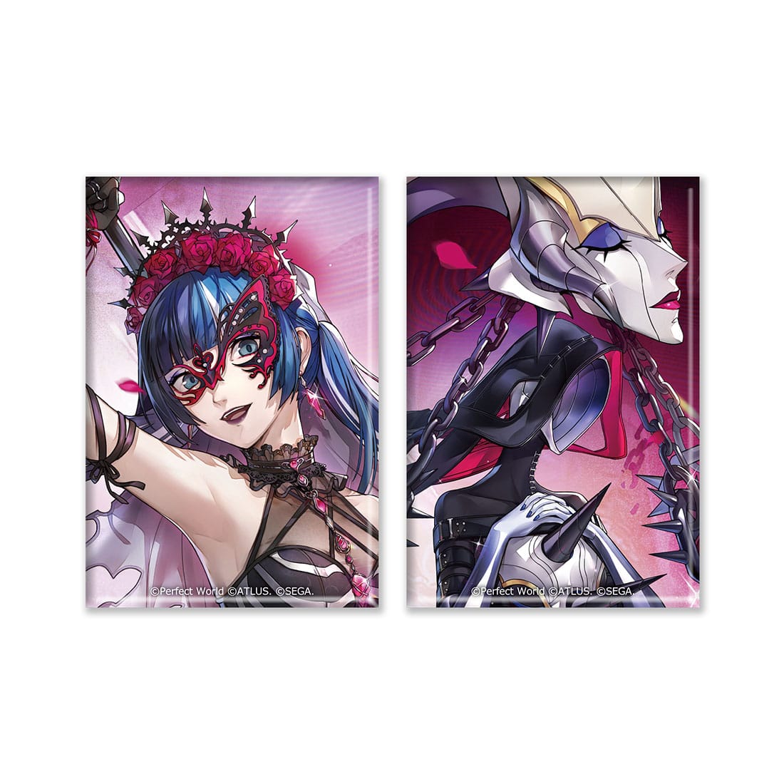 ペルソナ5: The Phantom X スクエア缶バッジ2種セット ベリィ＆テルクシエペイア 怪ドル ベリィ＆テルクシエペイア