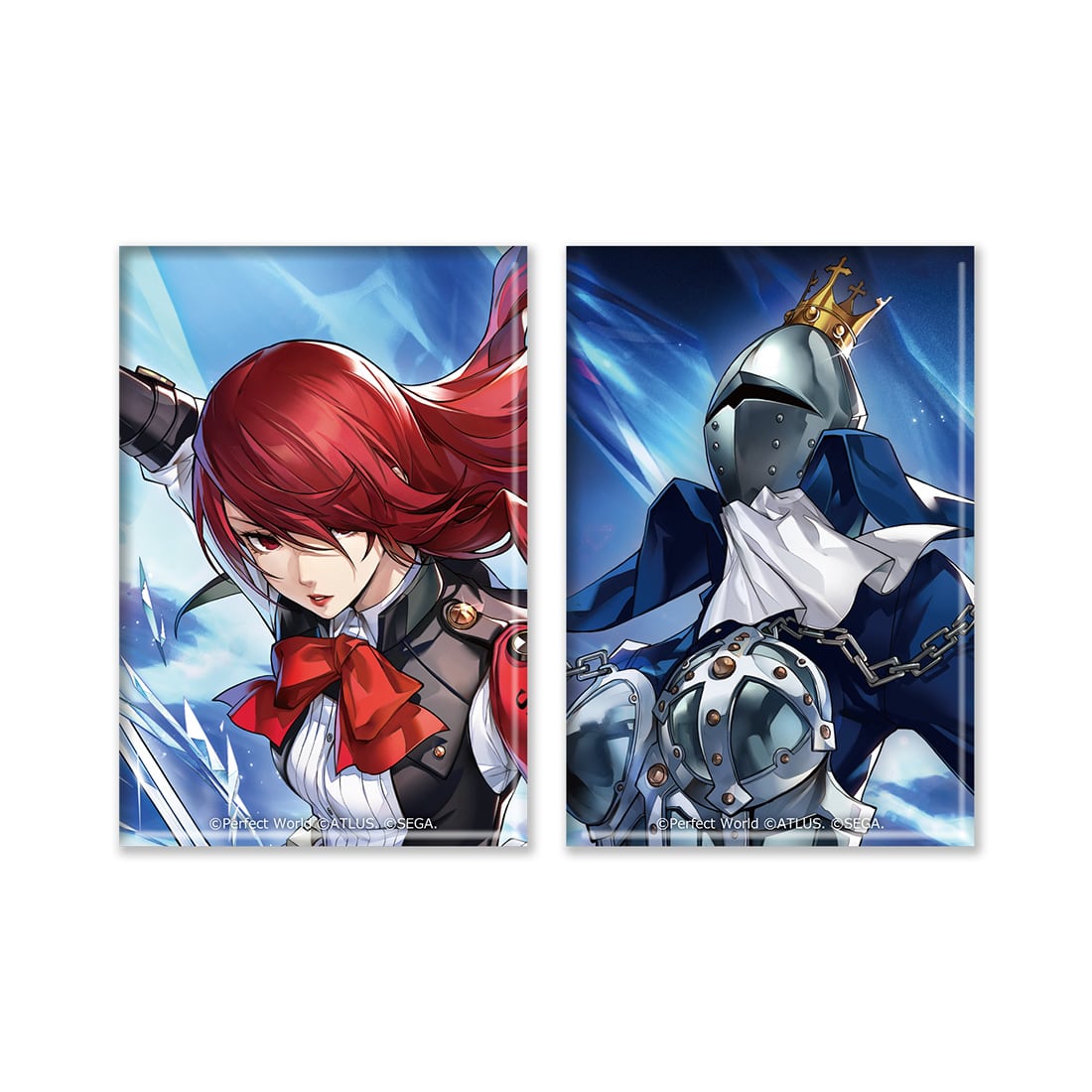 ペルソナ5: The Phantom X スクエア缶バッジ2種セット 桐条 美鶴＆ペンテシレア 特別課外活動部 桐条 美鶴＆ペンテシレア