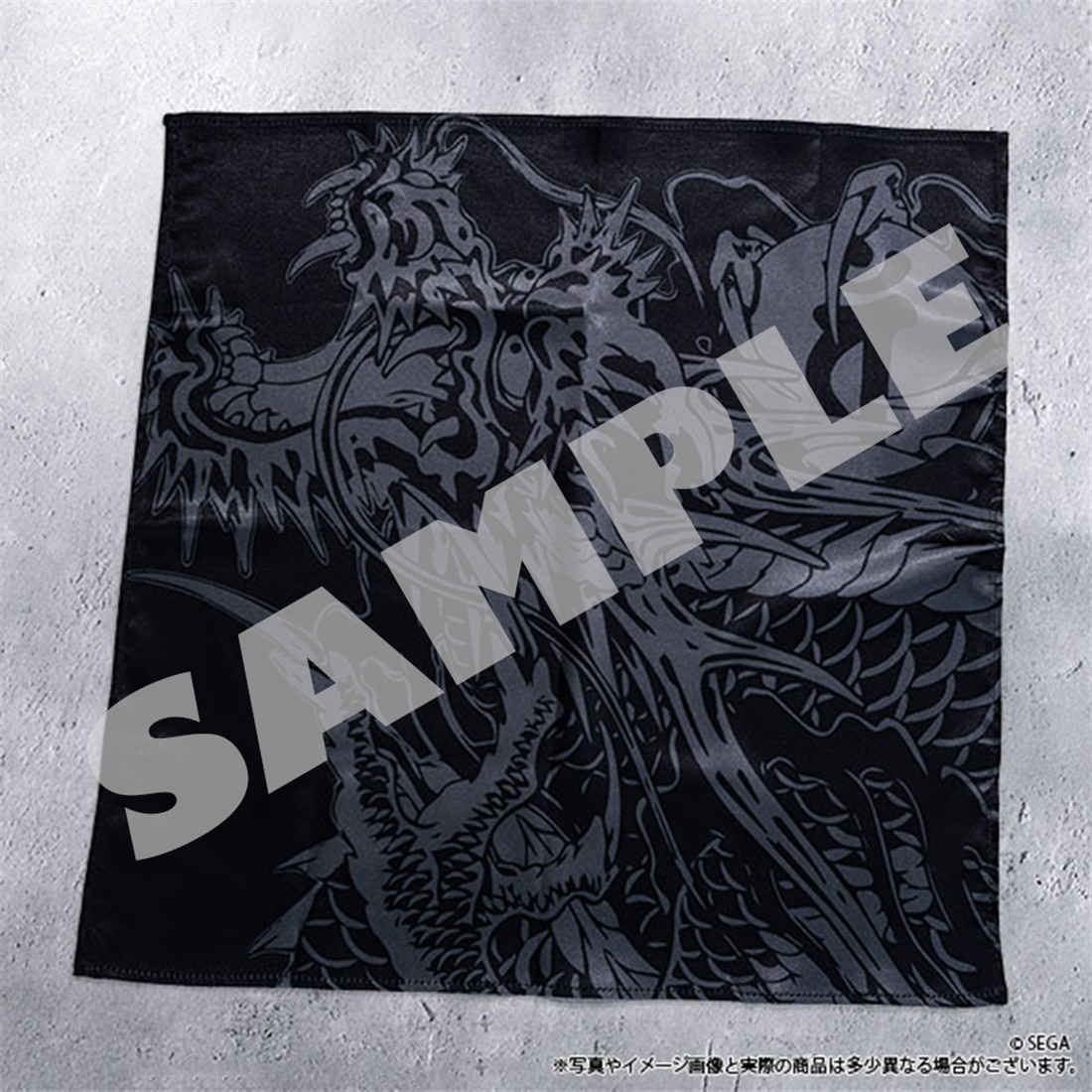 『龍が如く』 冠婚葬祭展 【マンガート ビームスコラボ】ハンカチ 黒 黒