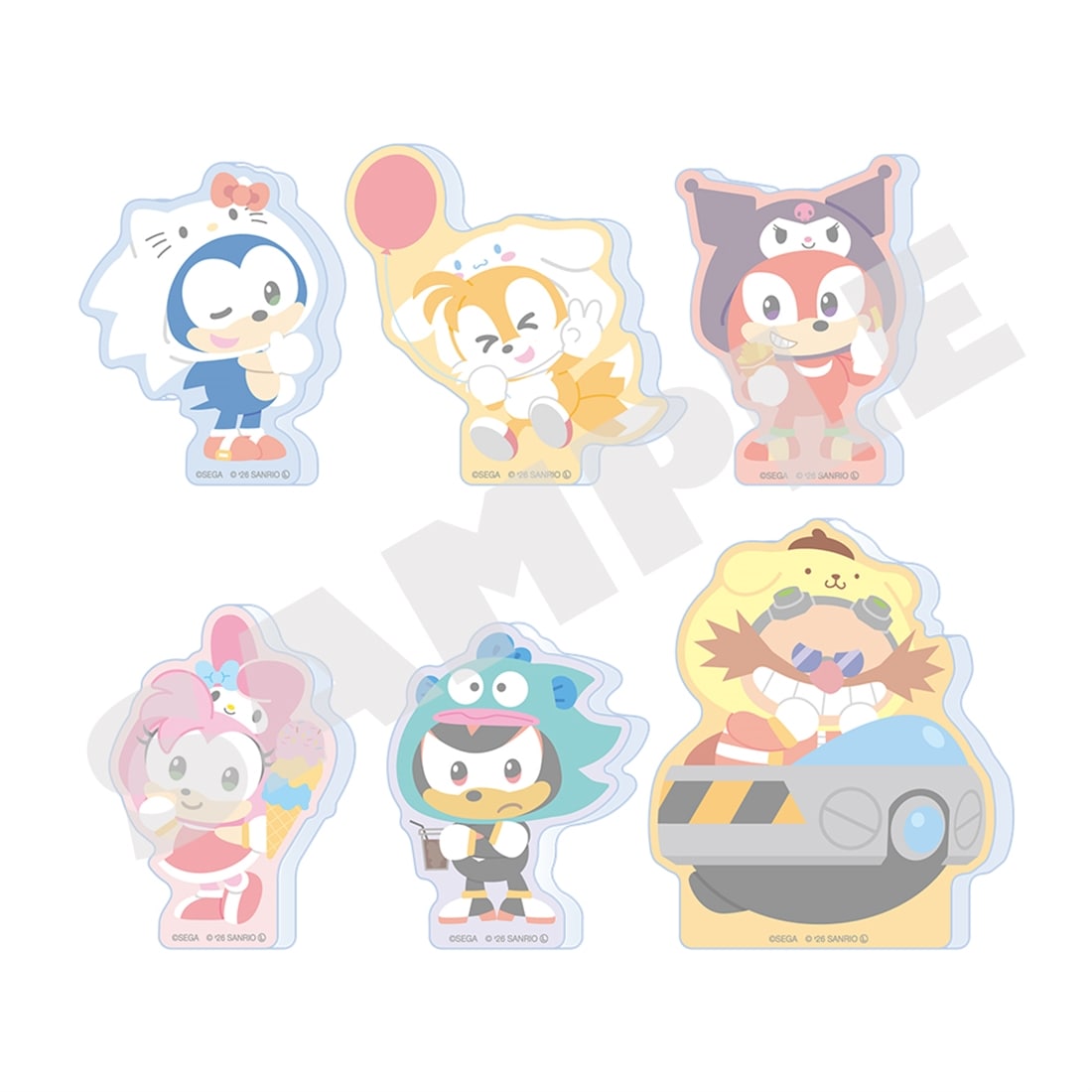 SONIC & FRIENDS×Sanrio characters 【BOX】アクリルフィギュアコレクション（全6種） BOX