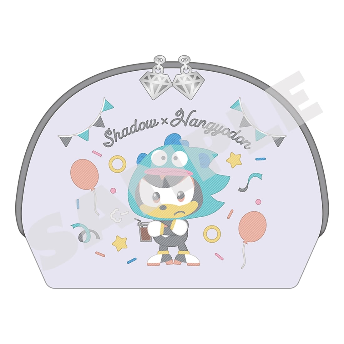 SONIC & FRIENDS×Sanrio characters ポーチ＜シャドウ×ハンギョドン＞ ＜シャドウ×ハンギョドン＞