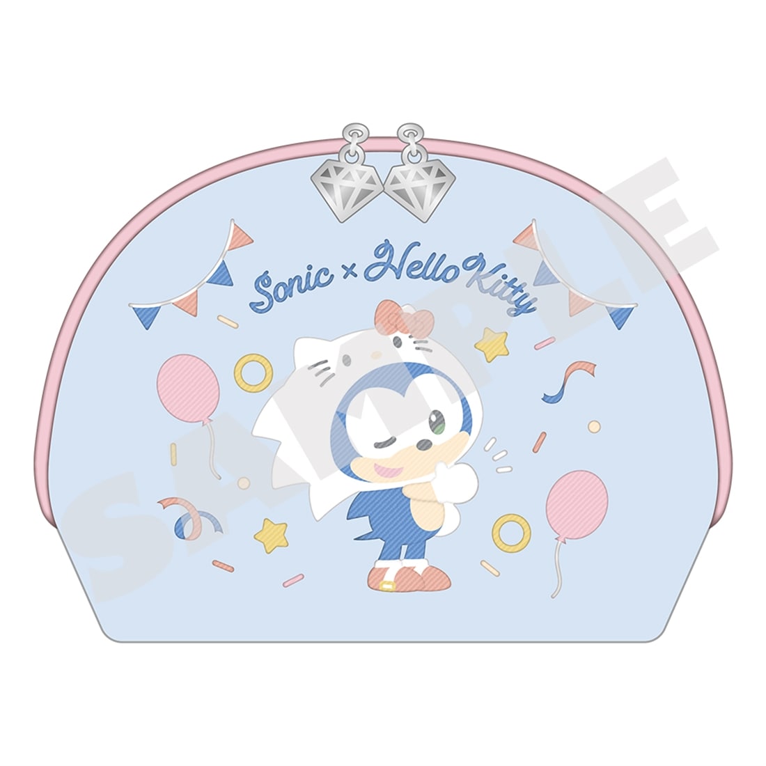 SONIC & FRIENDS×Sanrio characters ポーチ＜ソニック×ハローキティ＞ ＜ソニック×ハローキティ＞