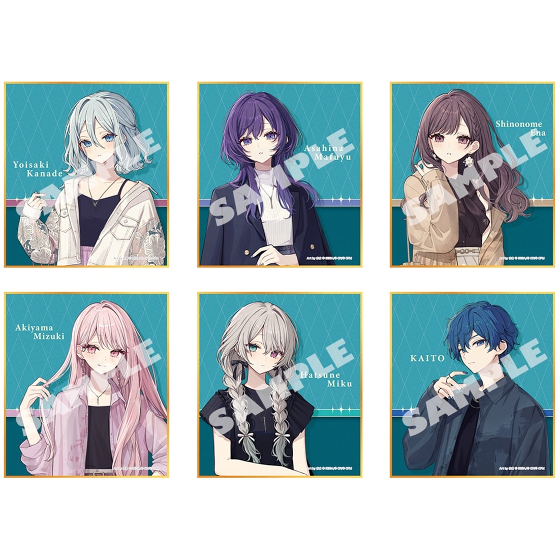 『プロセカ』イラストレーターコラボ ミニ色紙コレクション 【単品】25時、ナイトコードで。（全6種） 25時、ナイトコードで。 【単品】25時、ナイトコードで。（全6種）