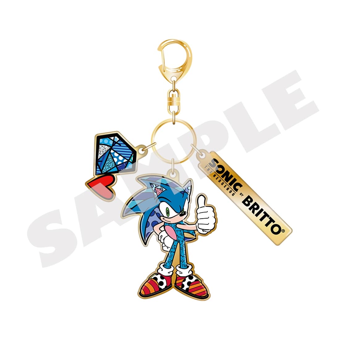 『SONIC THE HEDGEHOG×BRITTO』メタルキーホルダー ソニック ソニック