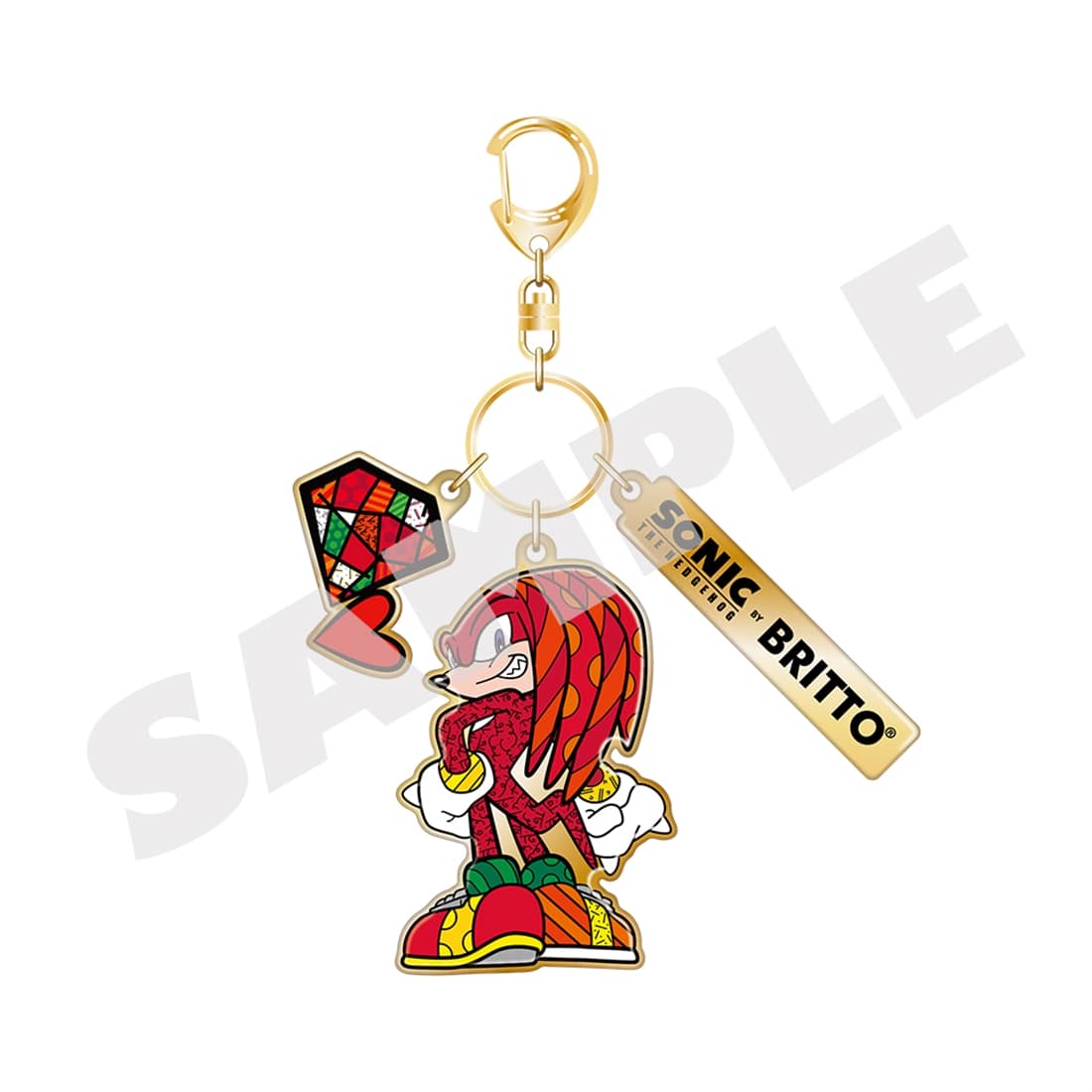 『SONIC THE HEDGEHOG×BRITTO』メタルキーホルダー ナックルズ ナックルズ