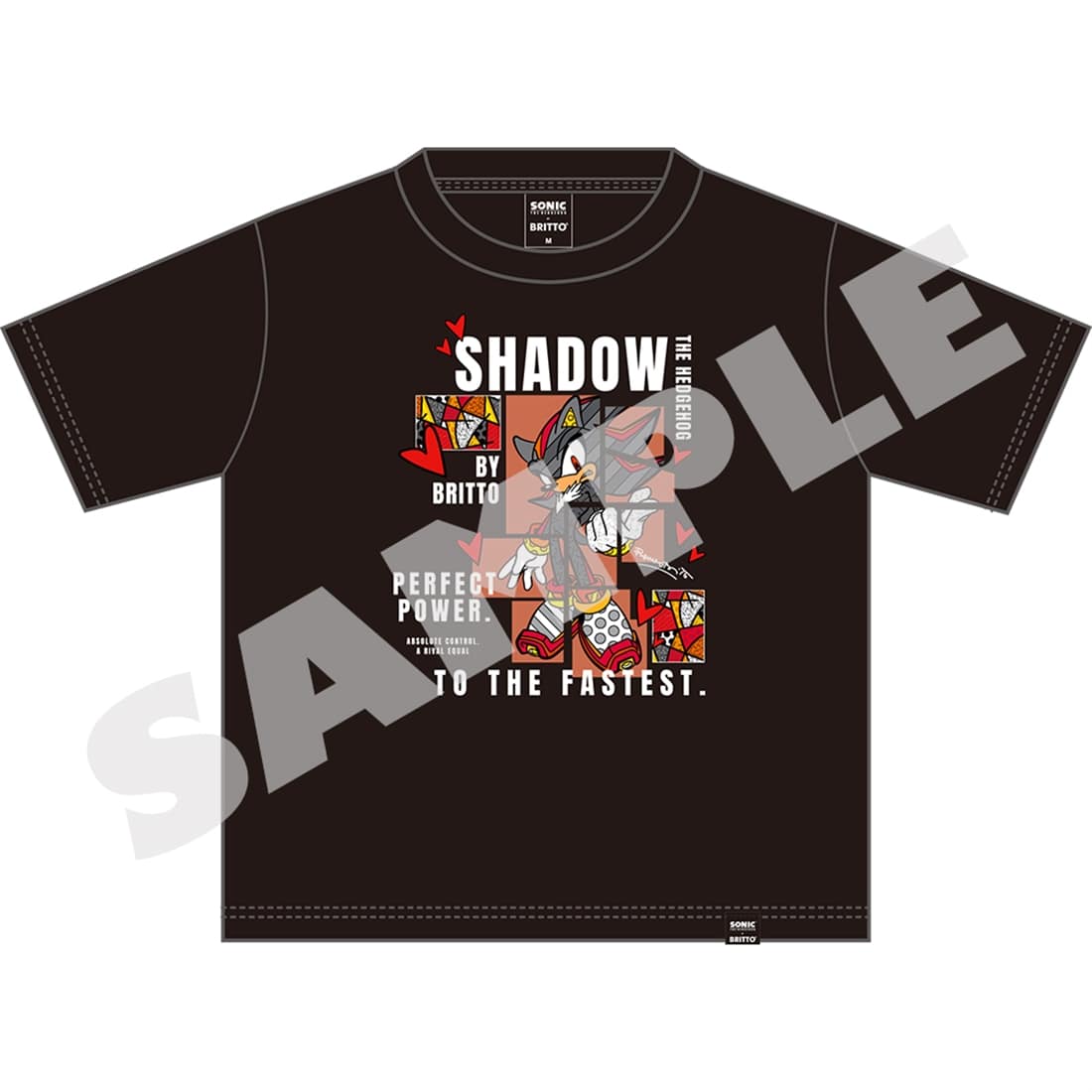 『SONIC THE HEDGEHOG×BRITTO』Tシャツ シャドウ Mサイズ M シャドウ