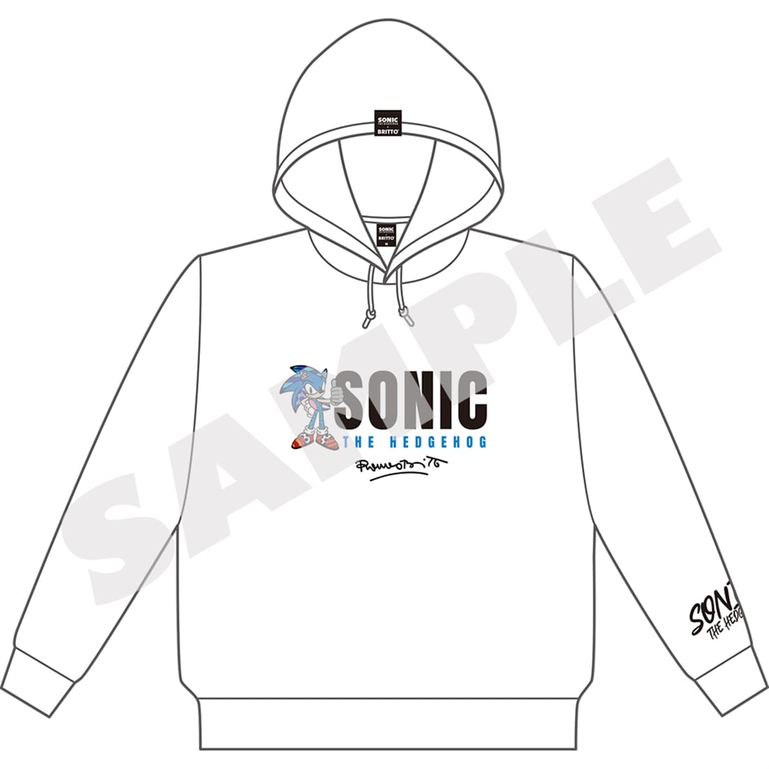 『SONIC THE HEDGEHOG×BRITTO』フーディ ソニック Mサイズ M ソニック