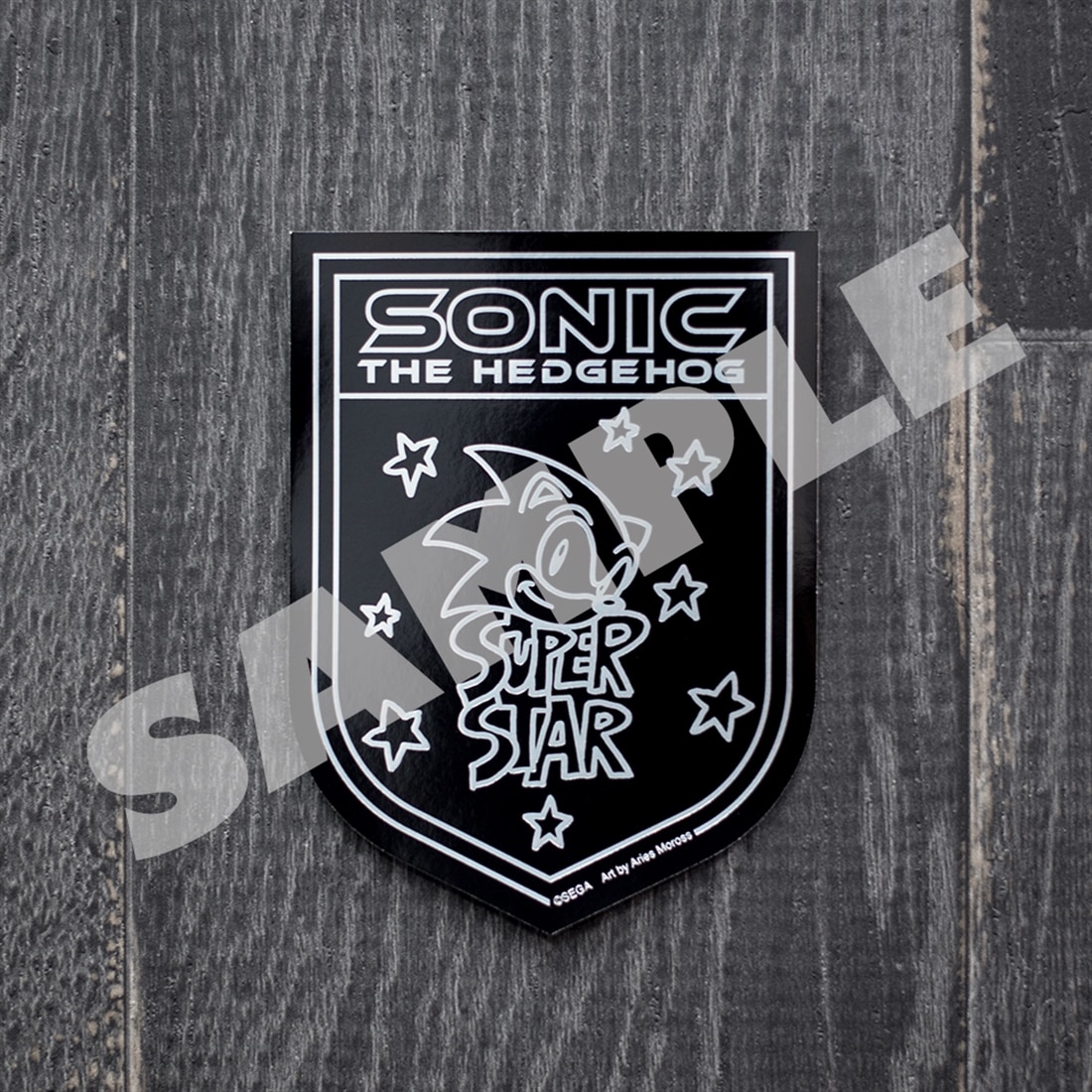『SONIC THE HEDGEHOG×MOROSS』箔押しステッカー SUPERSTAR SUPERSTAR