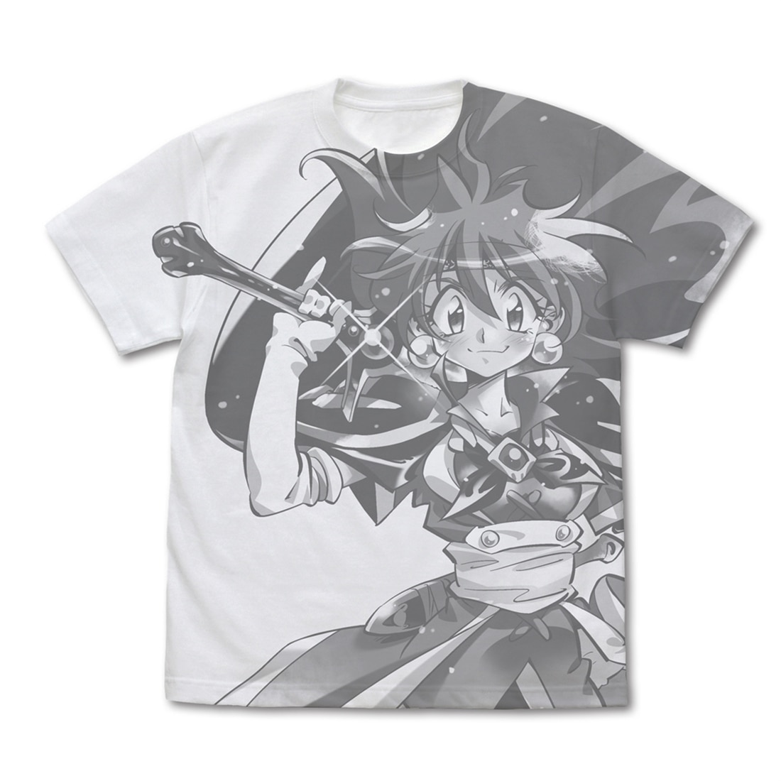 スレイヤーズ リナ=インバース オールプリントTシャツ WHITE XL XL