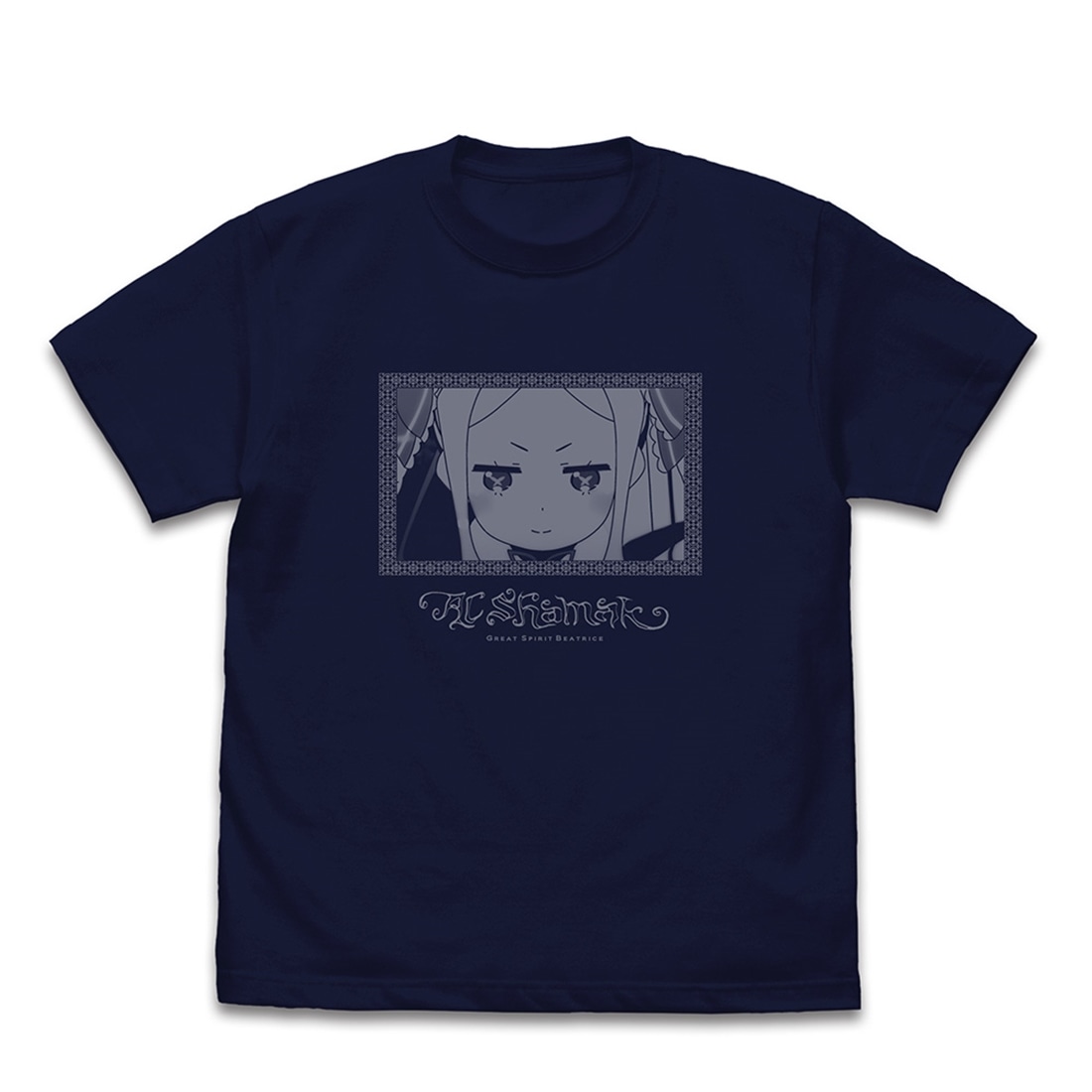 Re:ゼロから始める異世界生活 ベアトリス「アル・シャマク」 Tシャツ NAVY L L