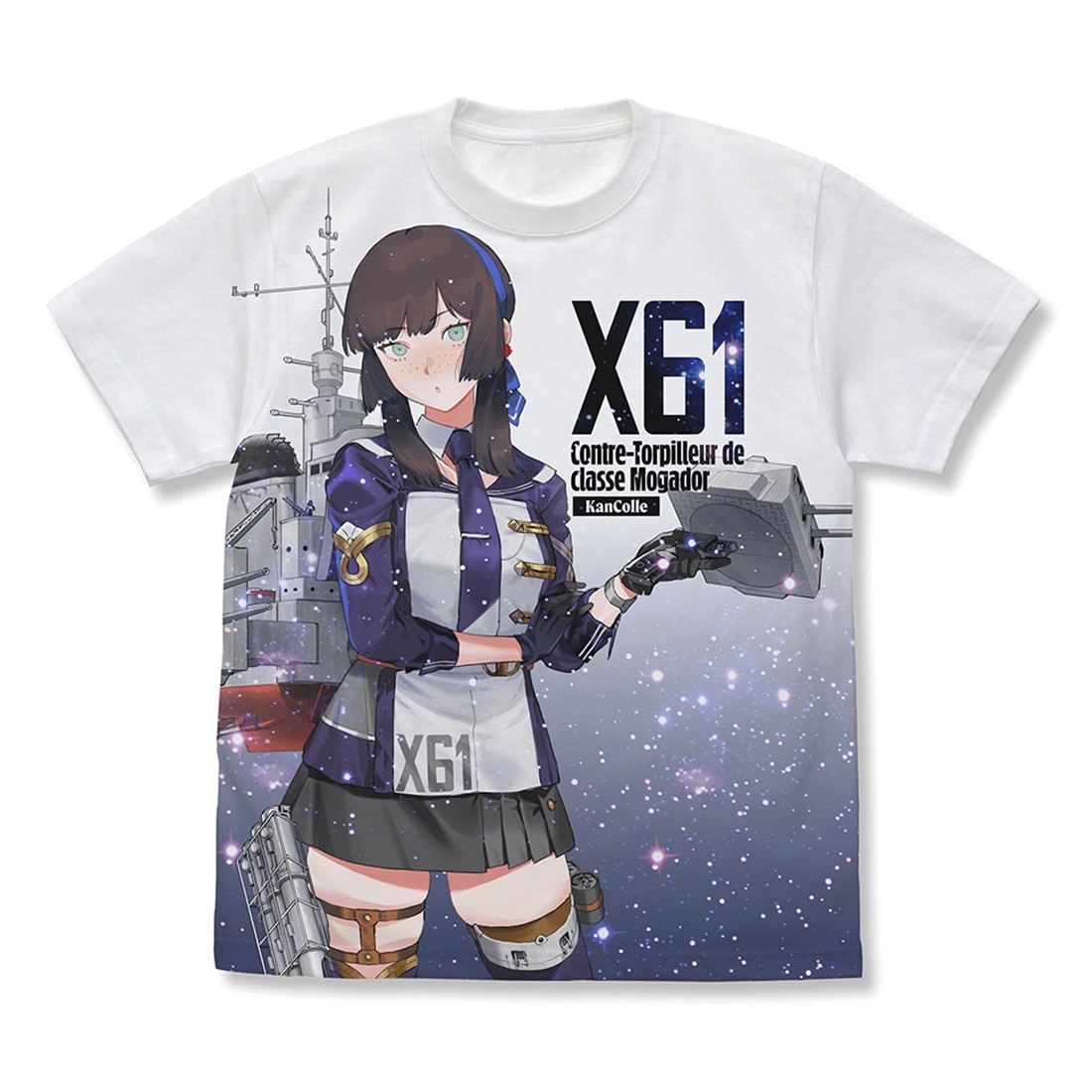 艦隊これくしょん -艦これ- Mogador フルグラフィックTシャツ WHITE L L