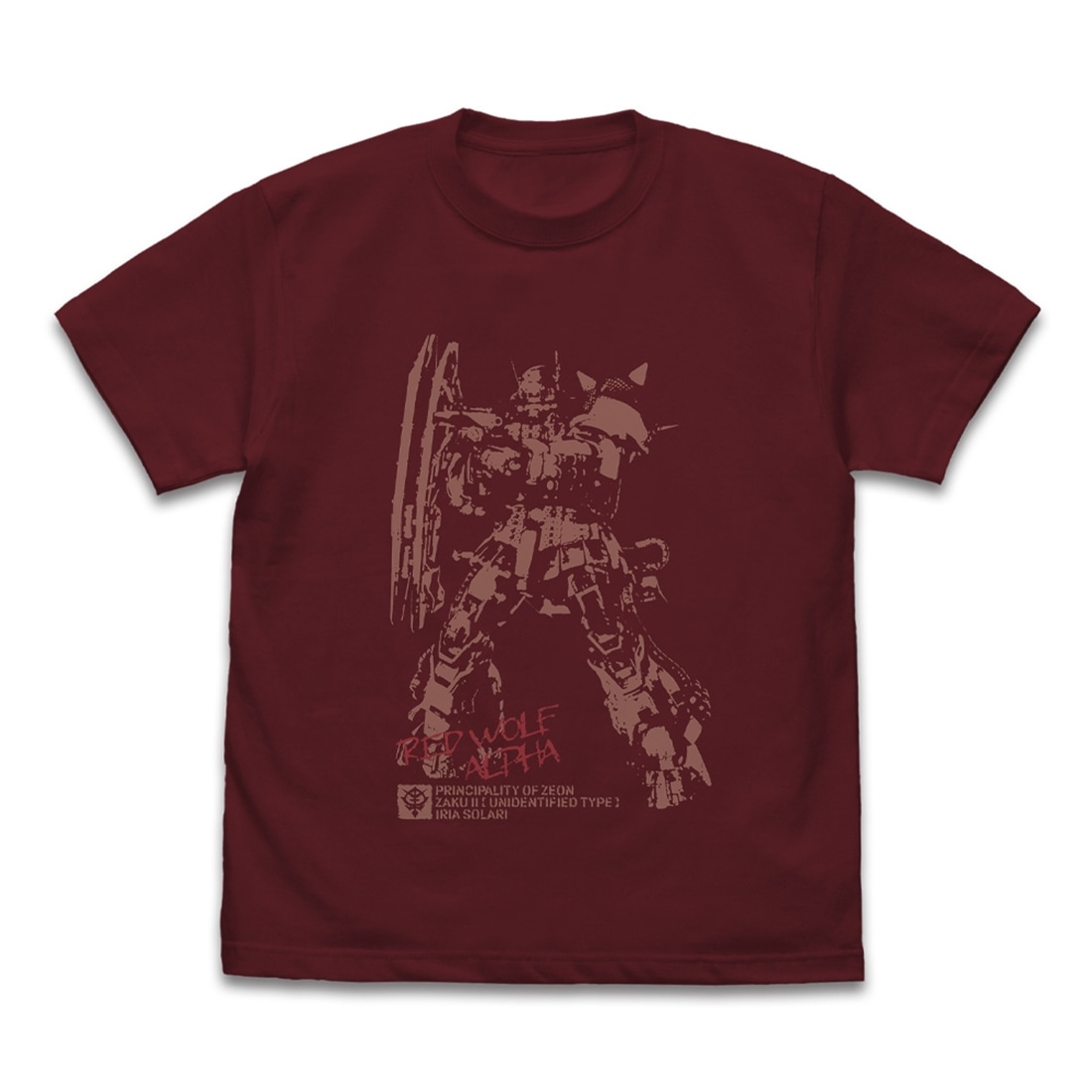 機動戦士ガンダム 復讐のレクイエム 無識別型ザクII ソラリ機 Tシャツ BURGUNDY XL BURGUNDY XL