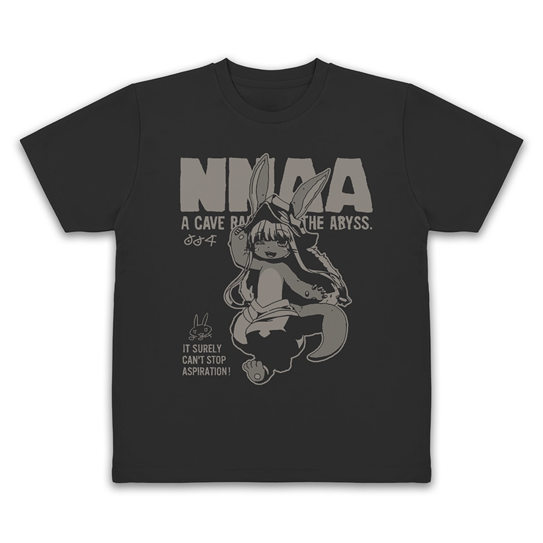メイドインアビス 烈日の黄金郷 ナナチの「んなぁ～」 ドライTシャツ BLACK S S