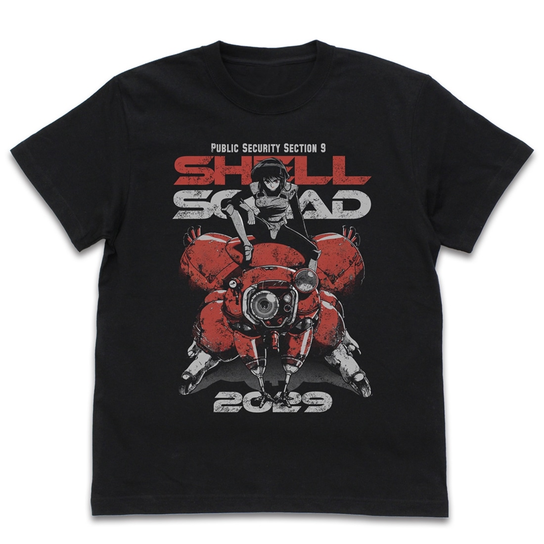 攻殻機動隊 THE GHOST IN THE SHELL TGITS 素子とフチコマ Tシャツ BLACK S BLACK S