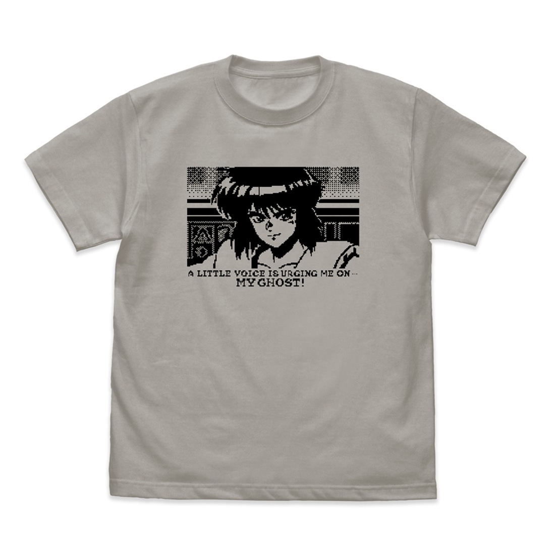 攻殻機動隊 THE GHOST IN THE SHELL TGITS 「そうしろとささやくのよ、私のゴーストが」 Tシャツ LIGHT GRAY L LIGHT GRAY L