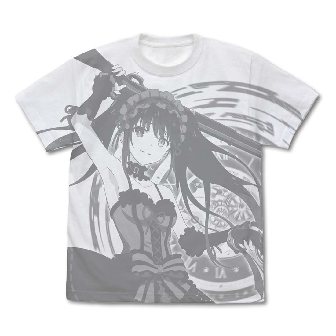 デート・ア・ライブⅣ 時崎狂三 オールプリントTシャツ WHITE M M